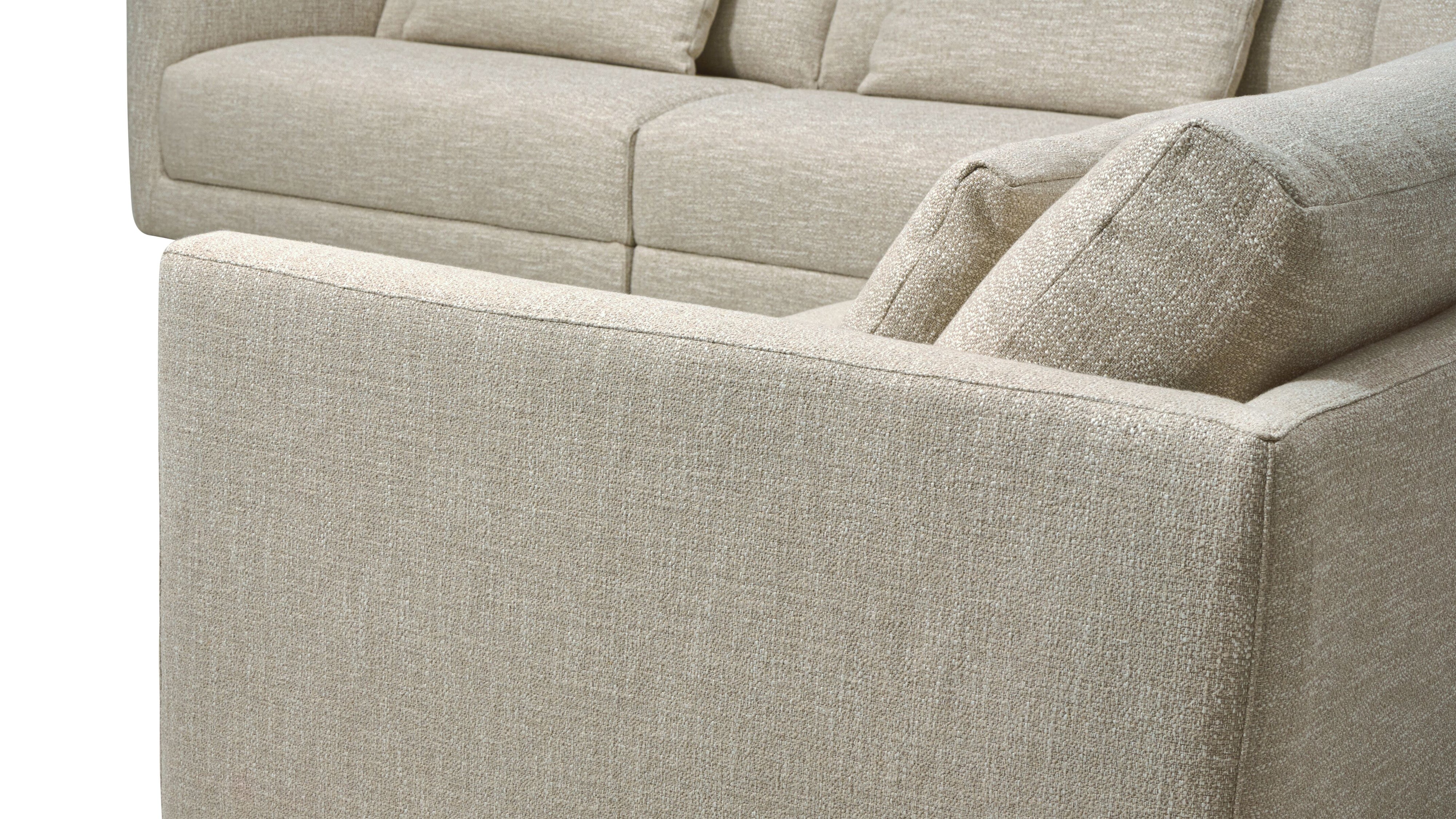 Wind Down 5-Piece Modular Sectional Closed, Flax