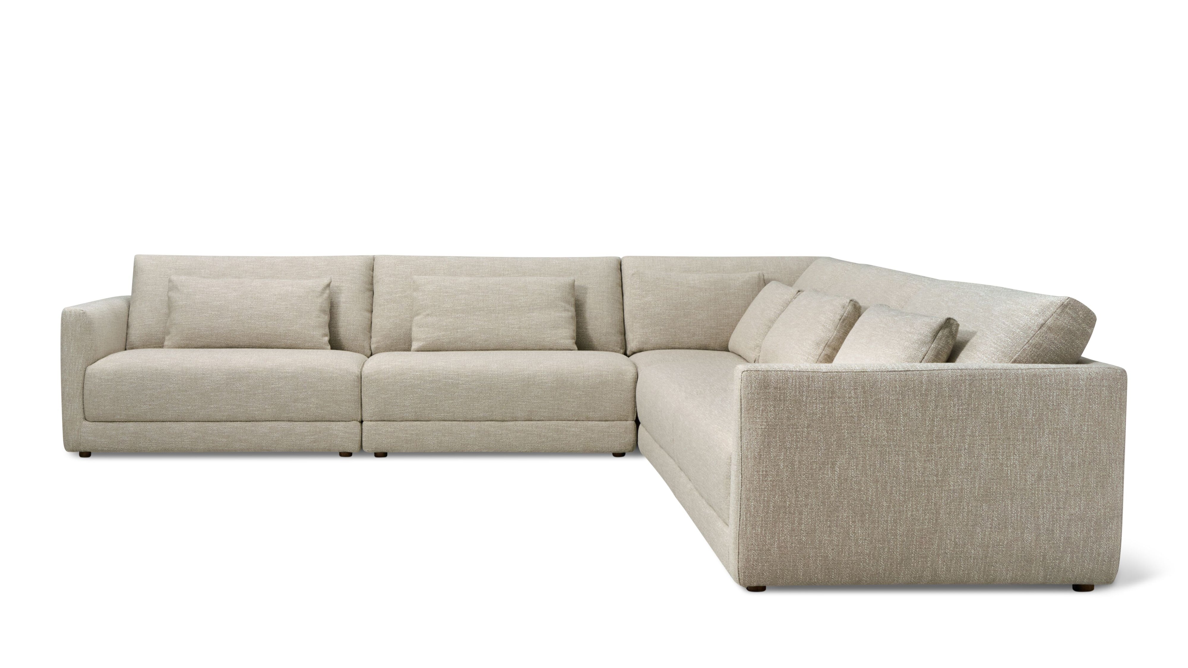 Wind Down 5-Piece Modular Sectional Closed, Flax