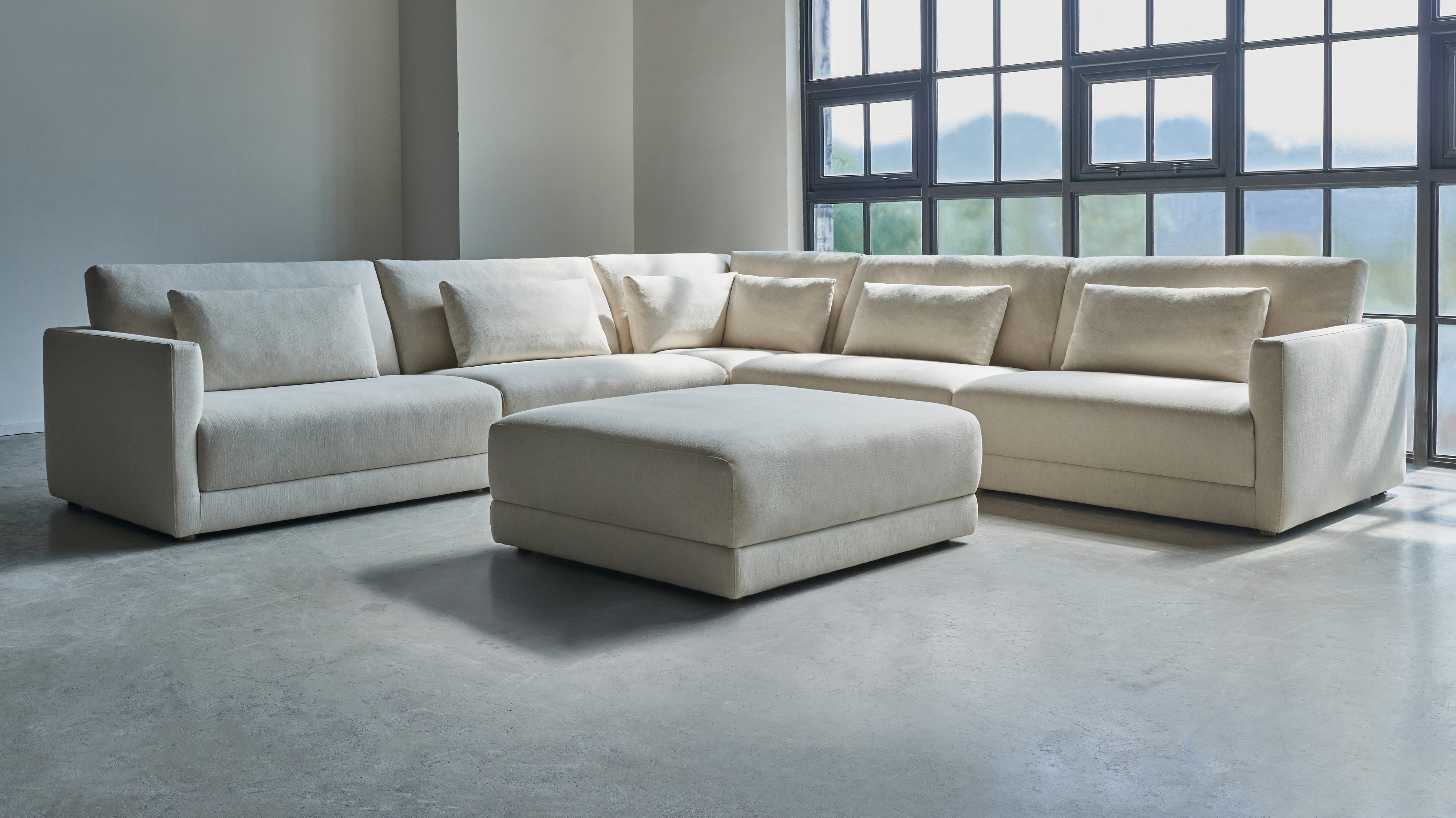 Wind Down 5-Piece Modular Sectional Closed, Beach - Image 9