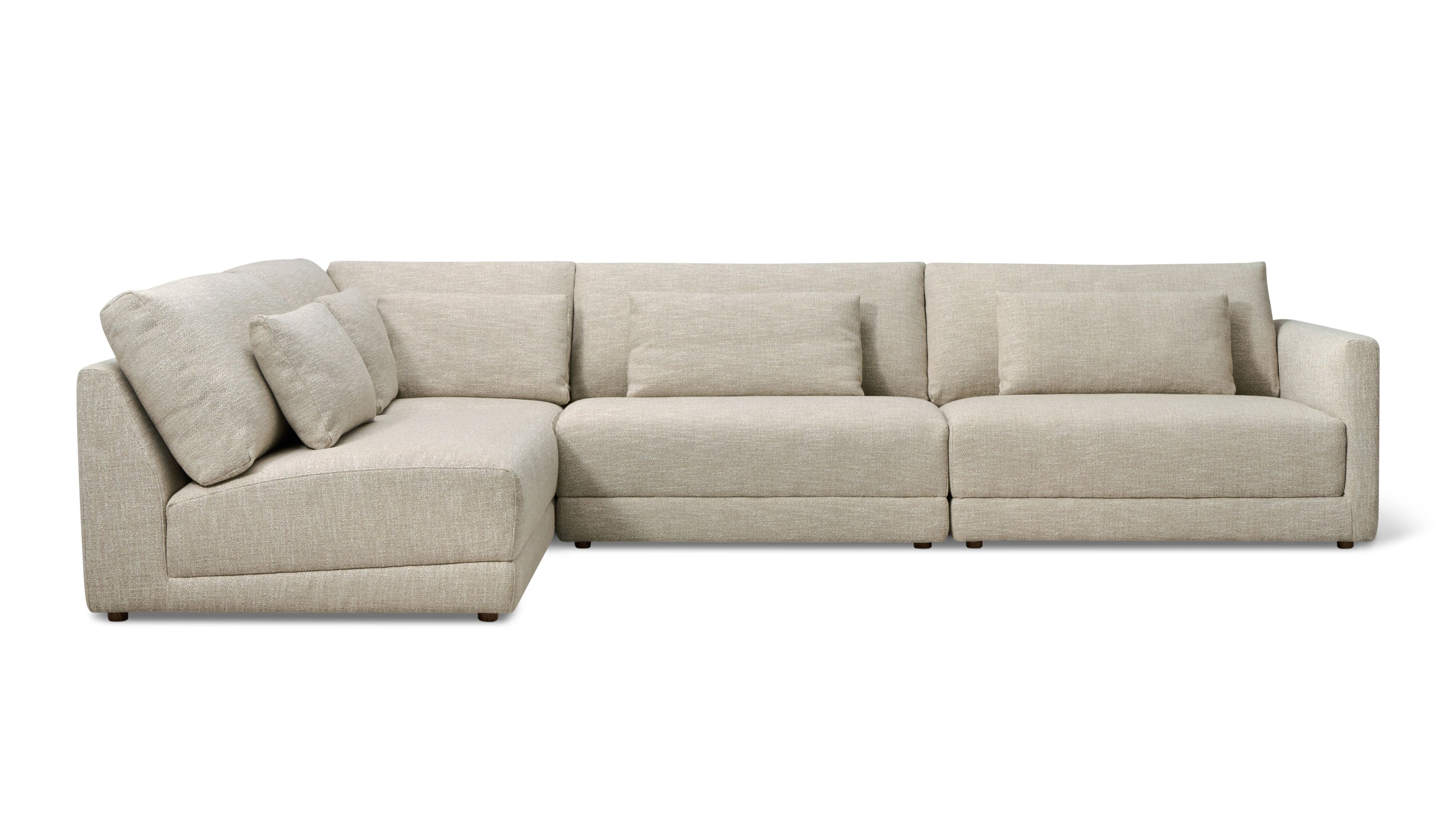 Wind Down 4-Piece Modular Sectional, Left, Flax - Image 1