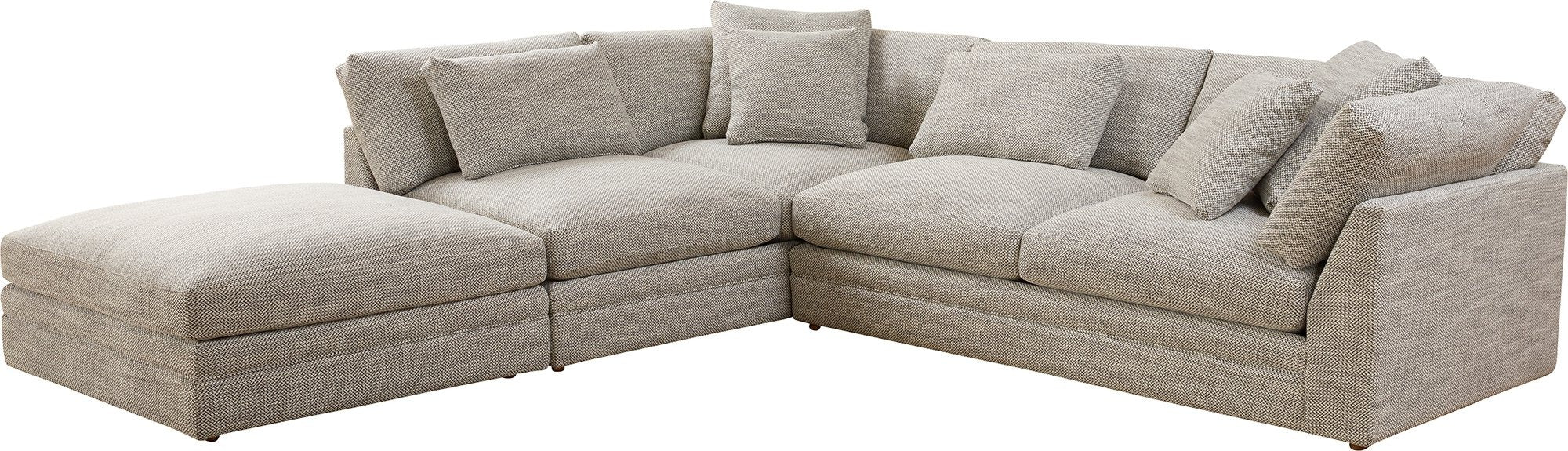 Feel Good Sectional with Ottoman, Left, Smoke - Image 3
