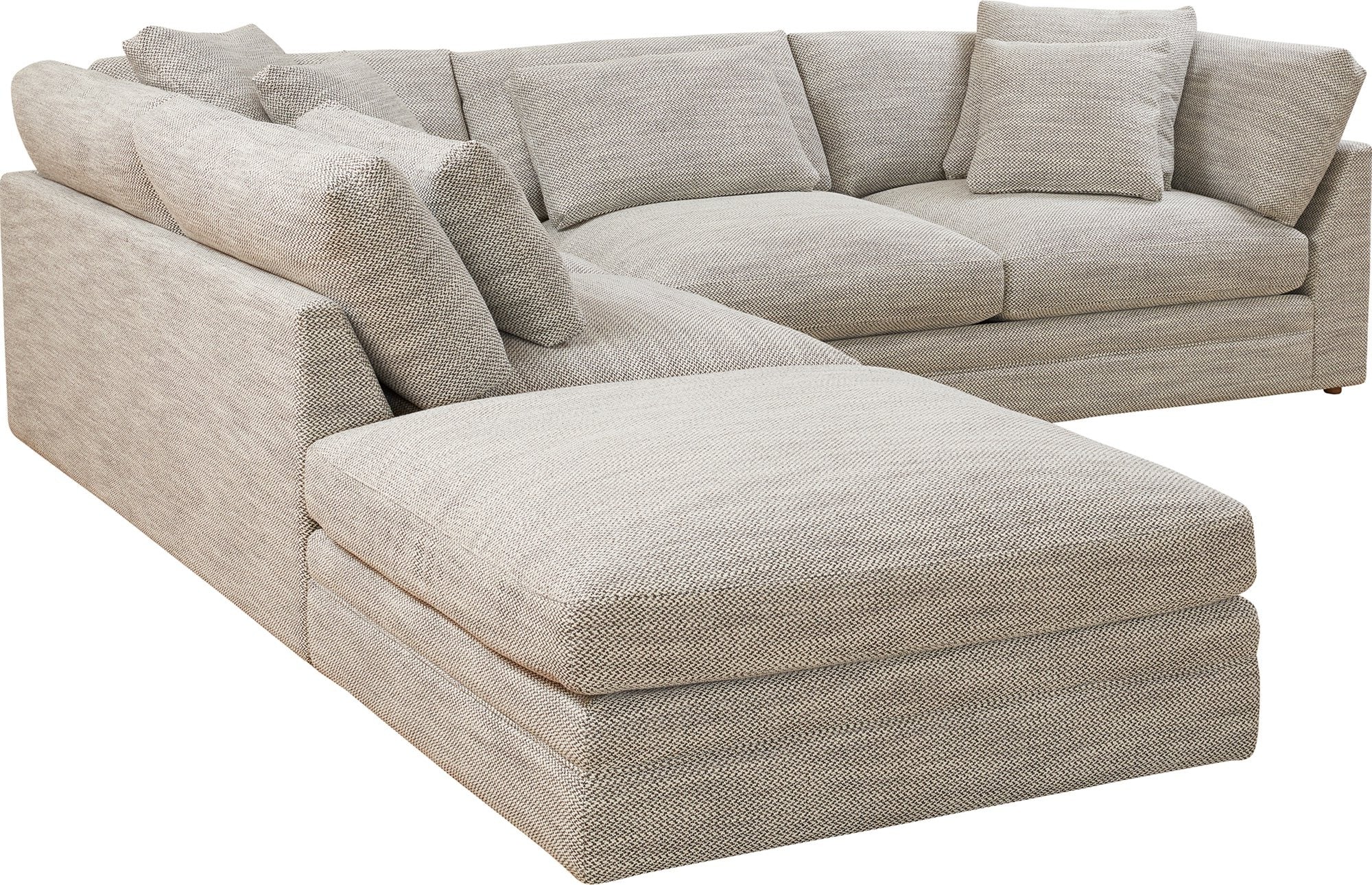 Feel Good Sectional with Ottoman, Left, Smoke - Image 7