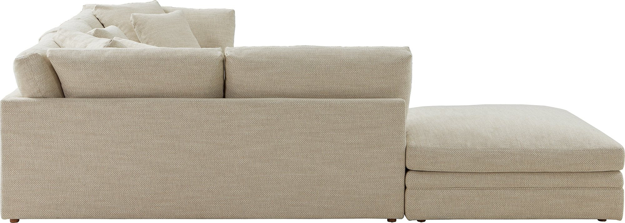 Feel Good Sectional with Ottoman, Left, Oyster - Image 6