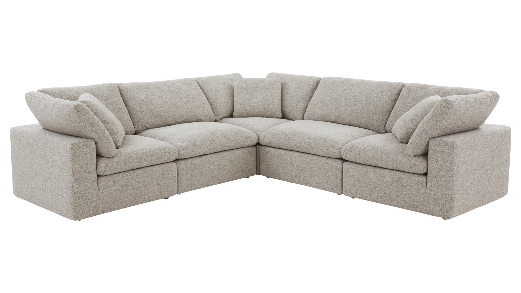 Movie Night™ 5-Piece Modular Sectional Closed, Large, Oatmeal - Image 10