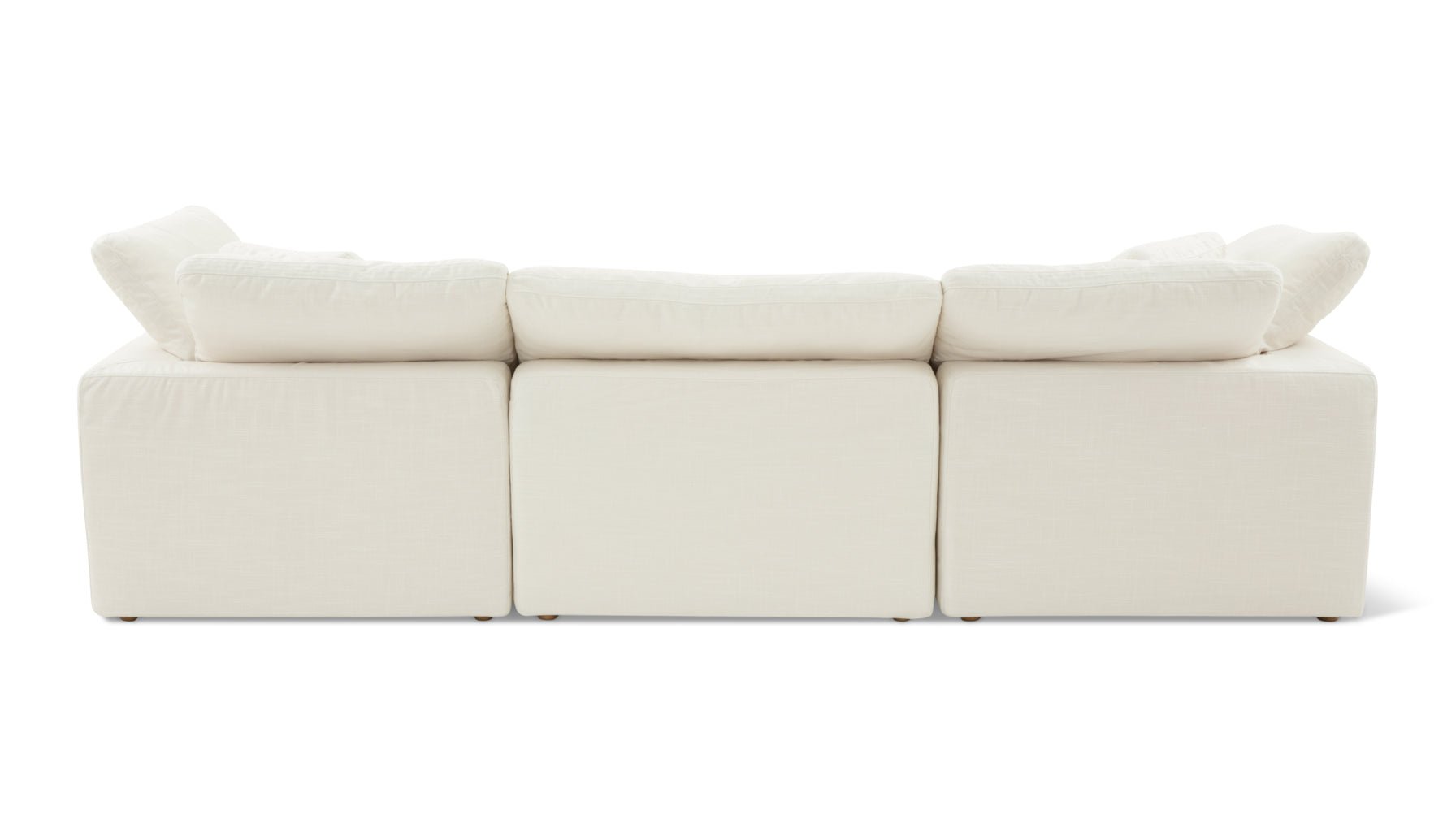 Movie Night™ 5-Piece Modular U-Shaped Sectional, Large, Cream Linen - Image 11