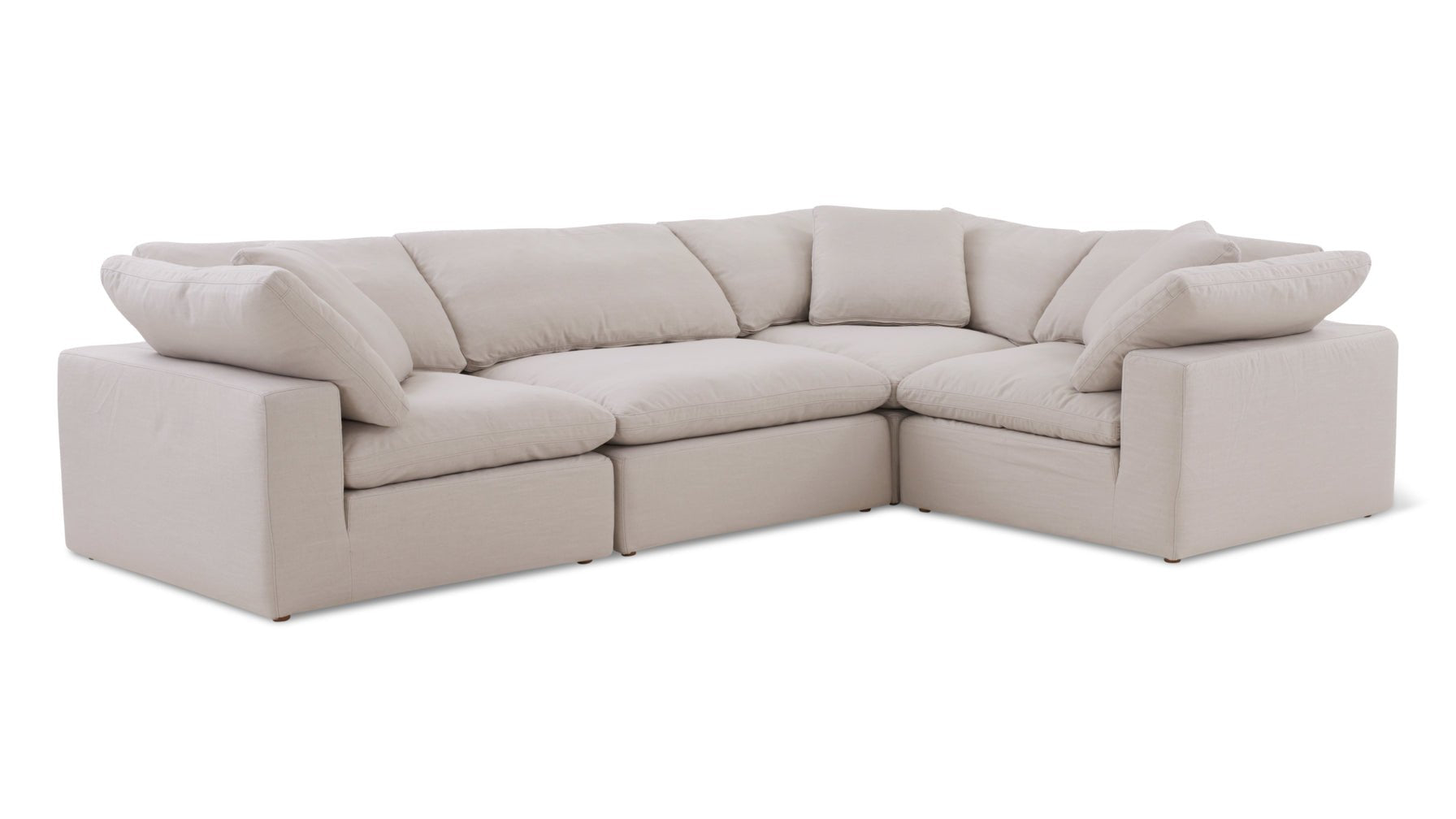Movie Night™ 4-Piece Modular Sectional Closed, Large, Clay - Image 11