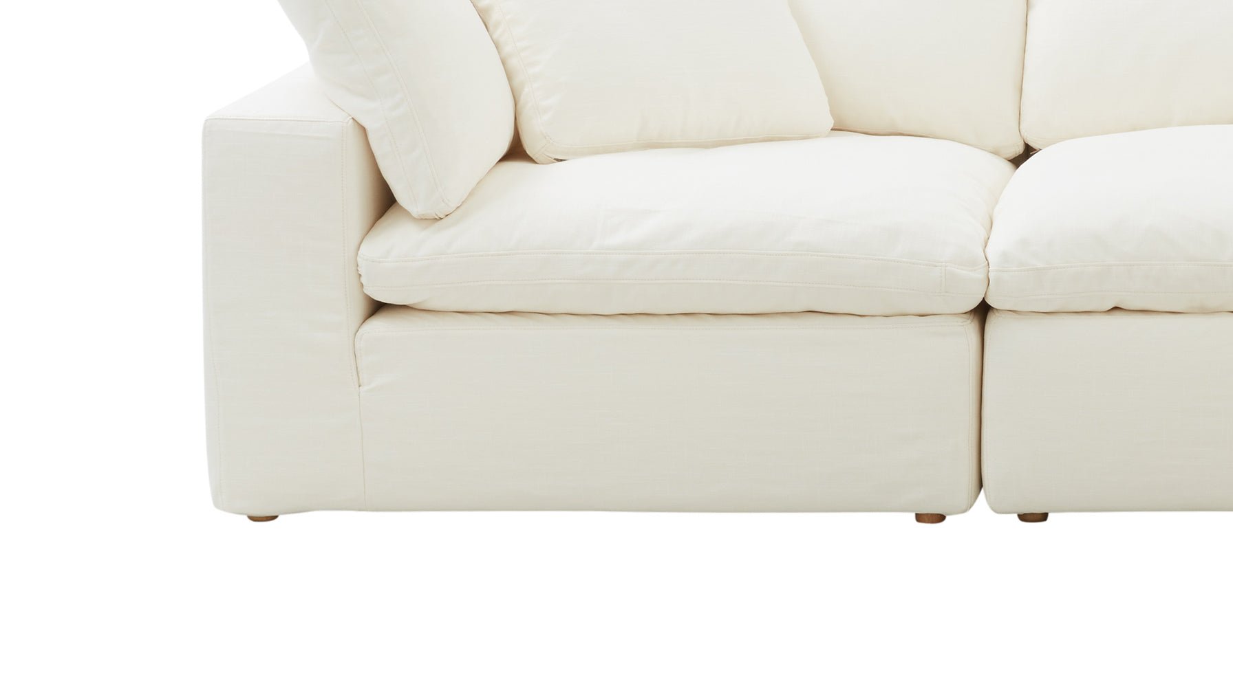 Movie Night™ 5-Piece Modular Sectional Closed, Standard, Cream Linen - Image 10