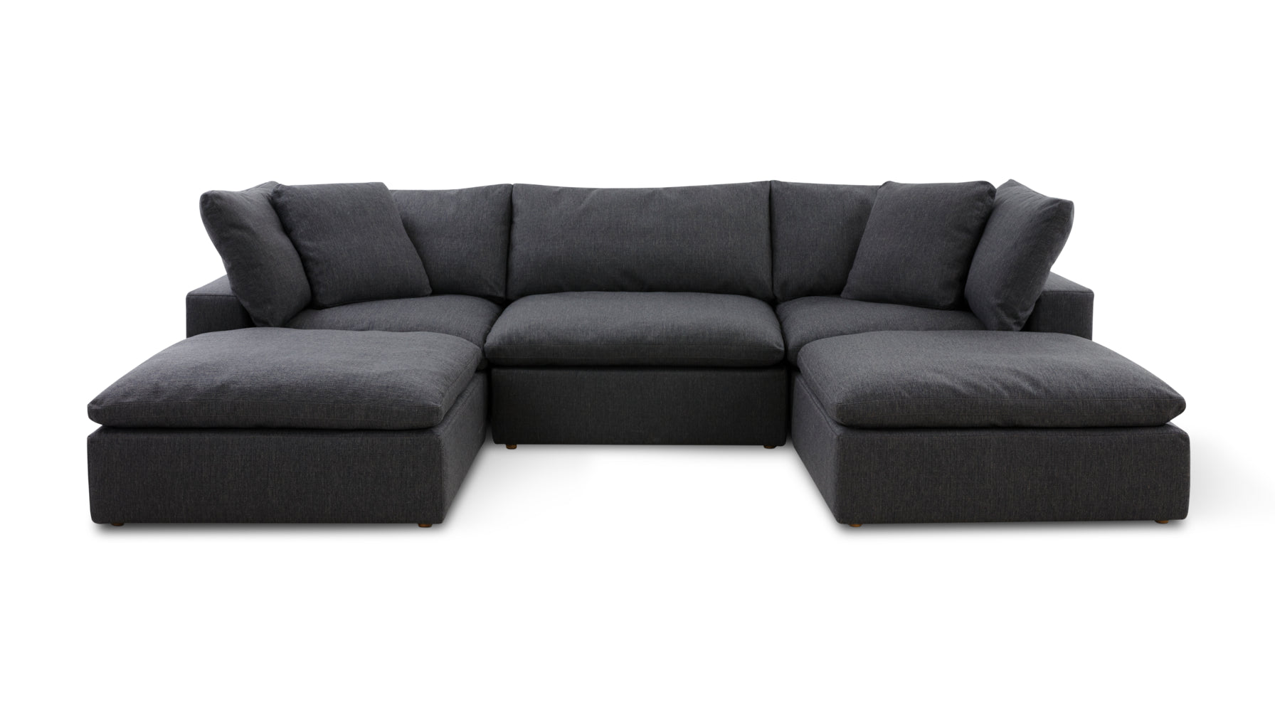 Movie Night™ 5-Piece Modular U-Shaped Sectional, Large, Dark Shadow - Image 1