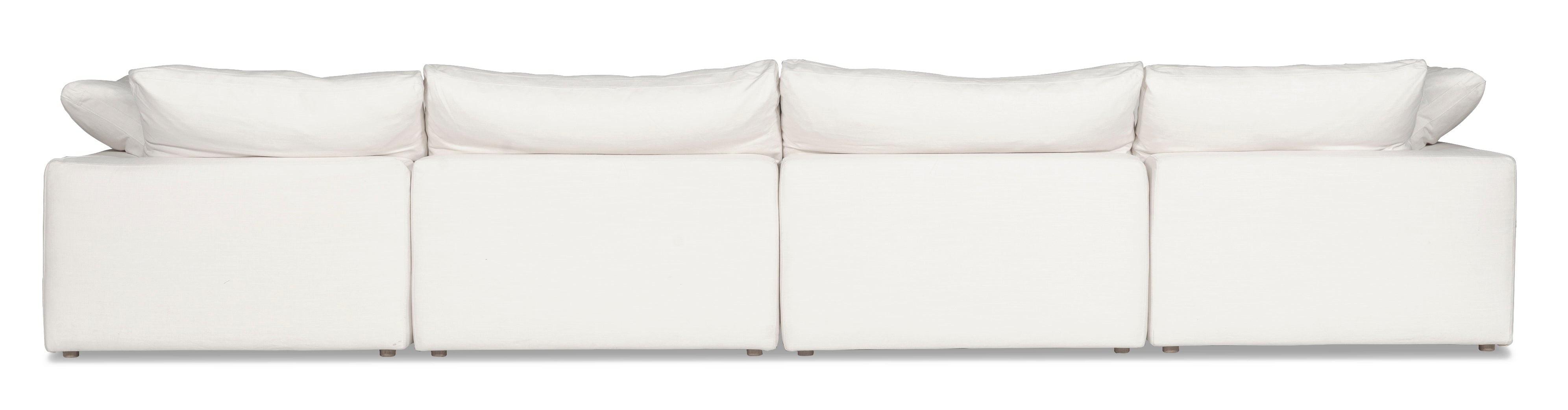 Movie Night™ 6-Piece Modular U-Shaped Sectional, Large, Cream Linen - Image 7