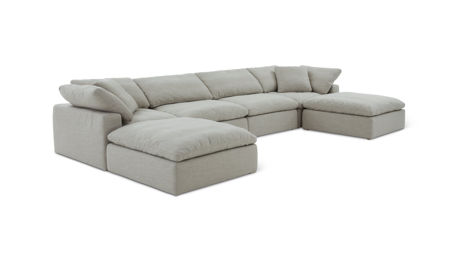 Movie Night™ 6-Piece Modular U-Shaped Sectional, Large, Light Pebble - Image 10