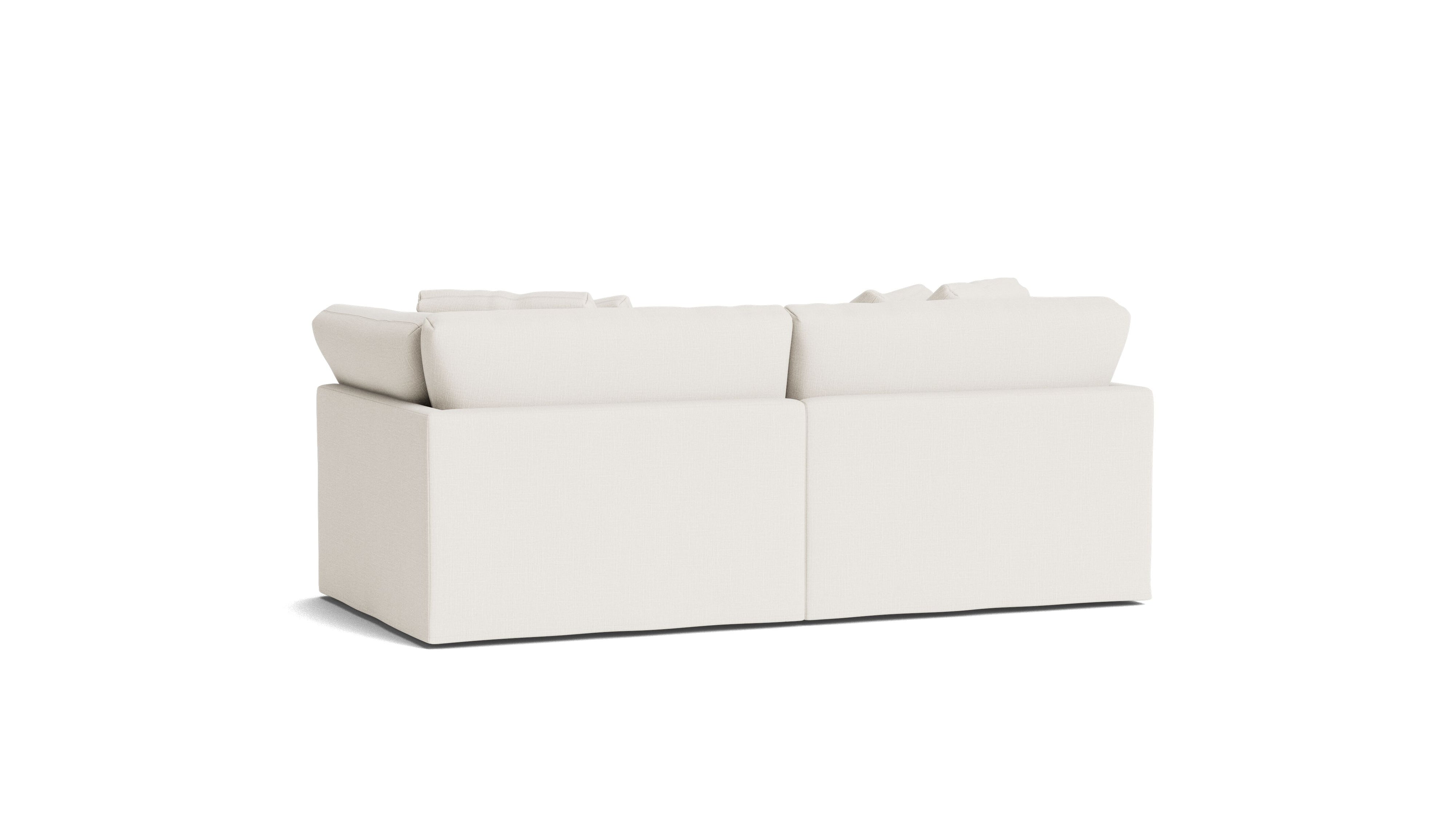 Get Together™ 2-Piece Modular Sofa, Large, Cream Linen