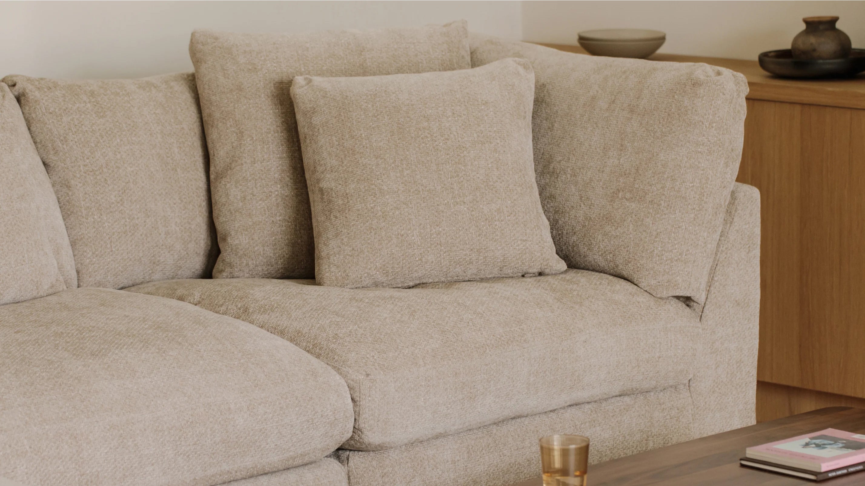 Get Together™ 2-Piece Modular Sofa, Large, Champagne