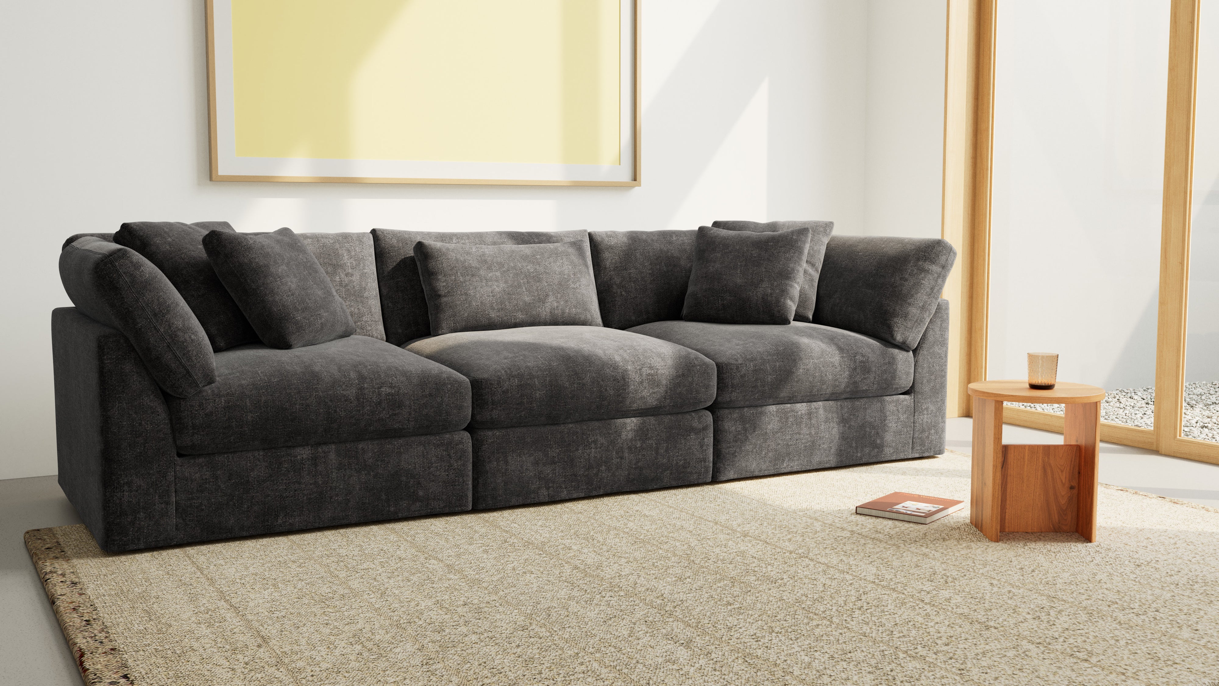 Get Together™ 3 - Piece Modular Sofa, Large, Truffle - Sundays Company CanadaSEC-YJ-030-003