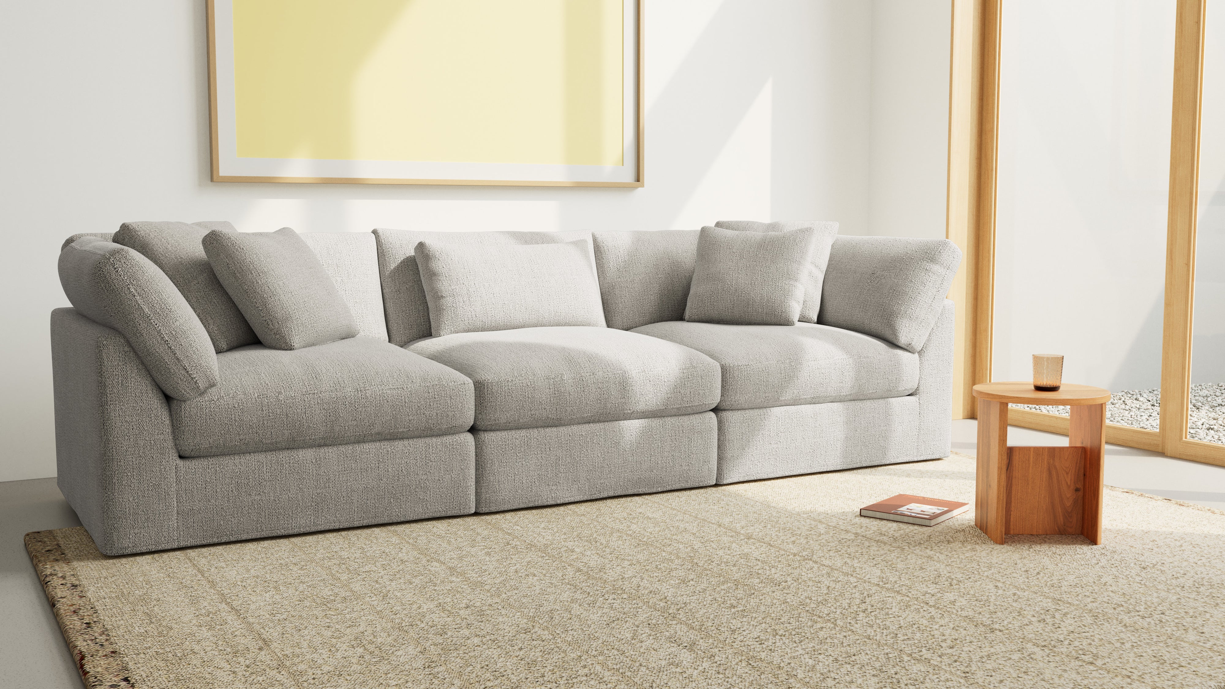 Get Together™ 3 - Piece Modular Sofa, Large, Oatmeal - Sundays Company CanadaSEC-YJ-030-007