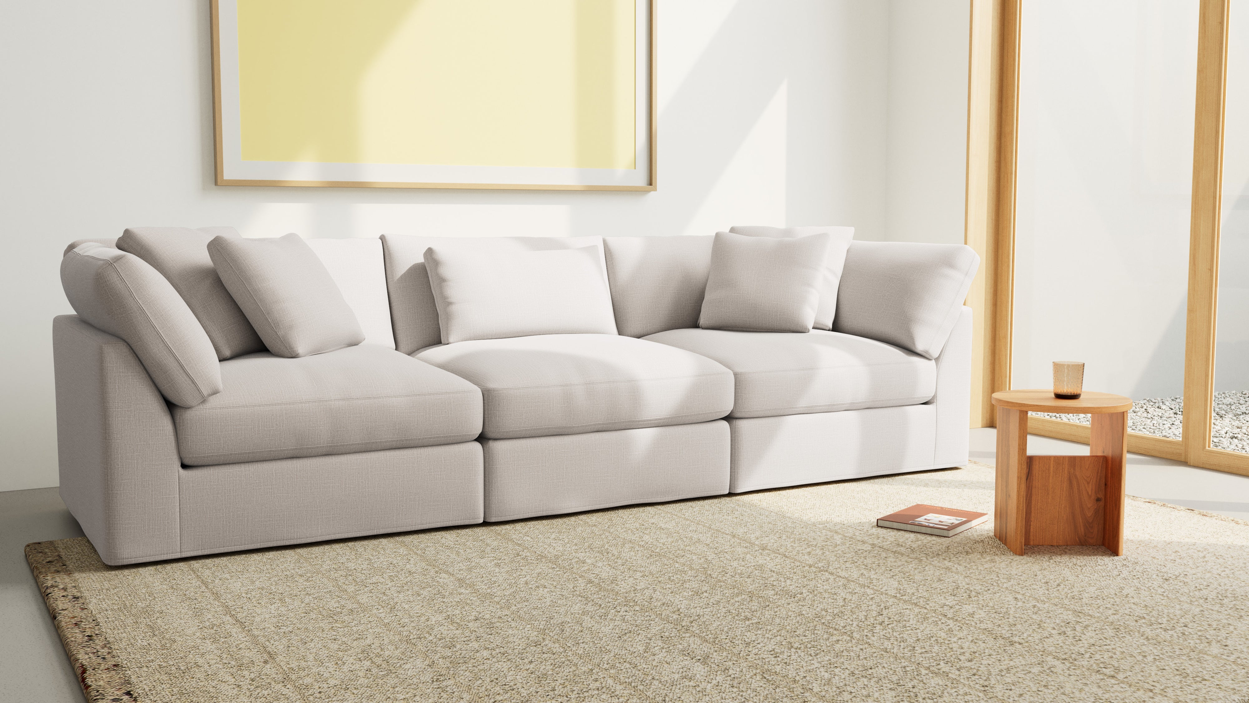Get Together™ 3 - Piece Modular Sofa, Large, Clay - Sundays Company CanadaSEC-YJ-030-015