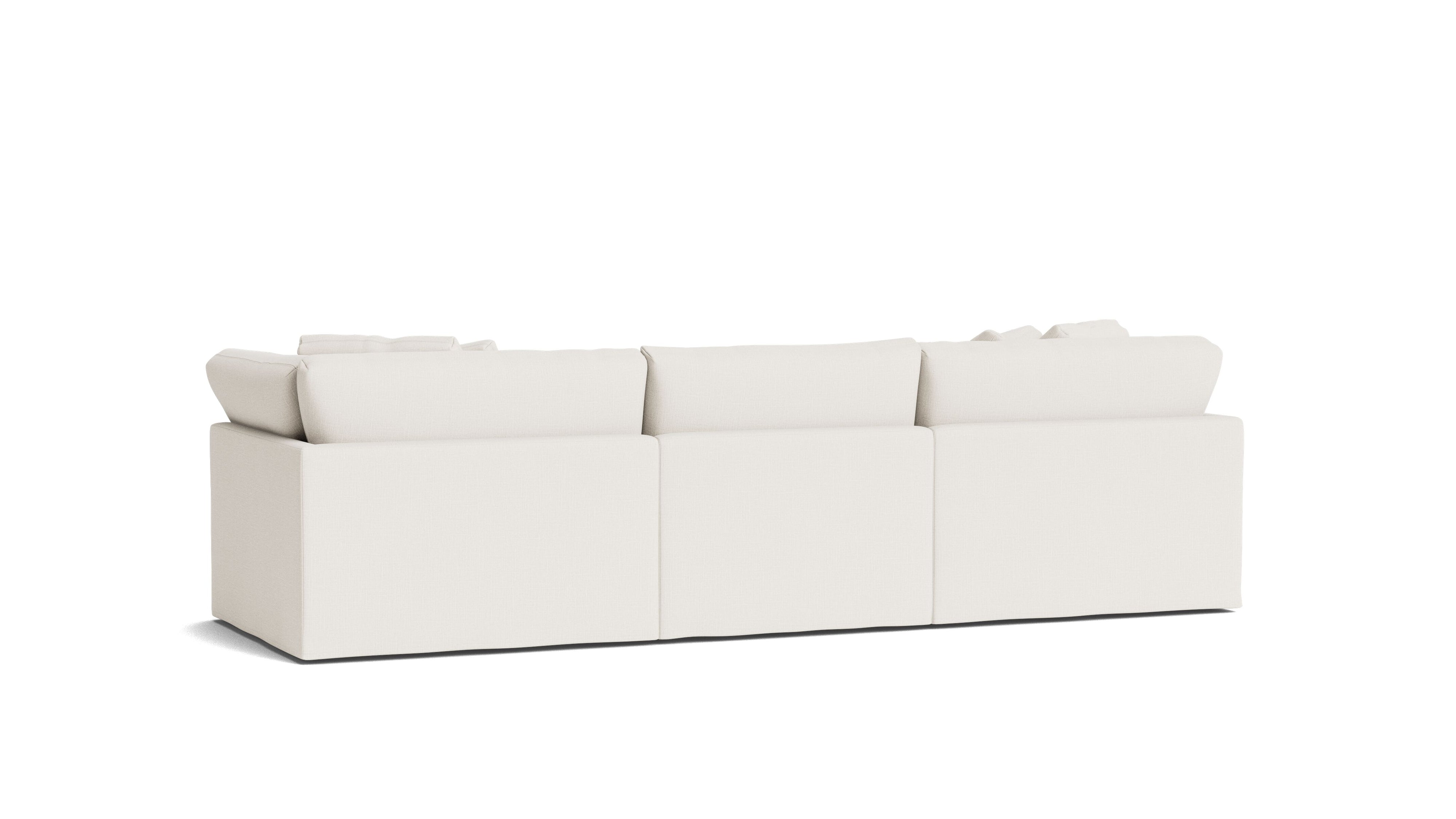 Get Together™ 3-Piece Modular Sofa, Large, Cream Linen