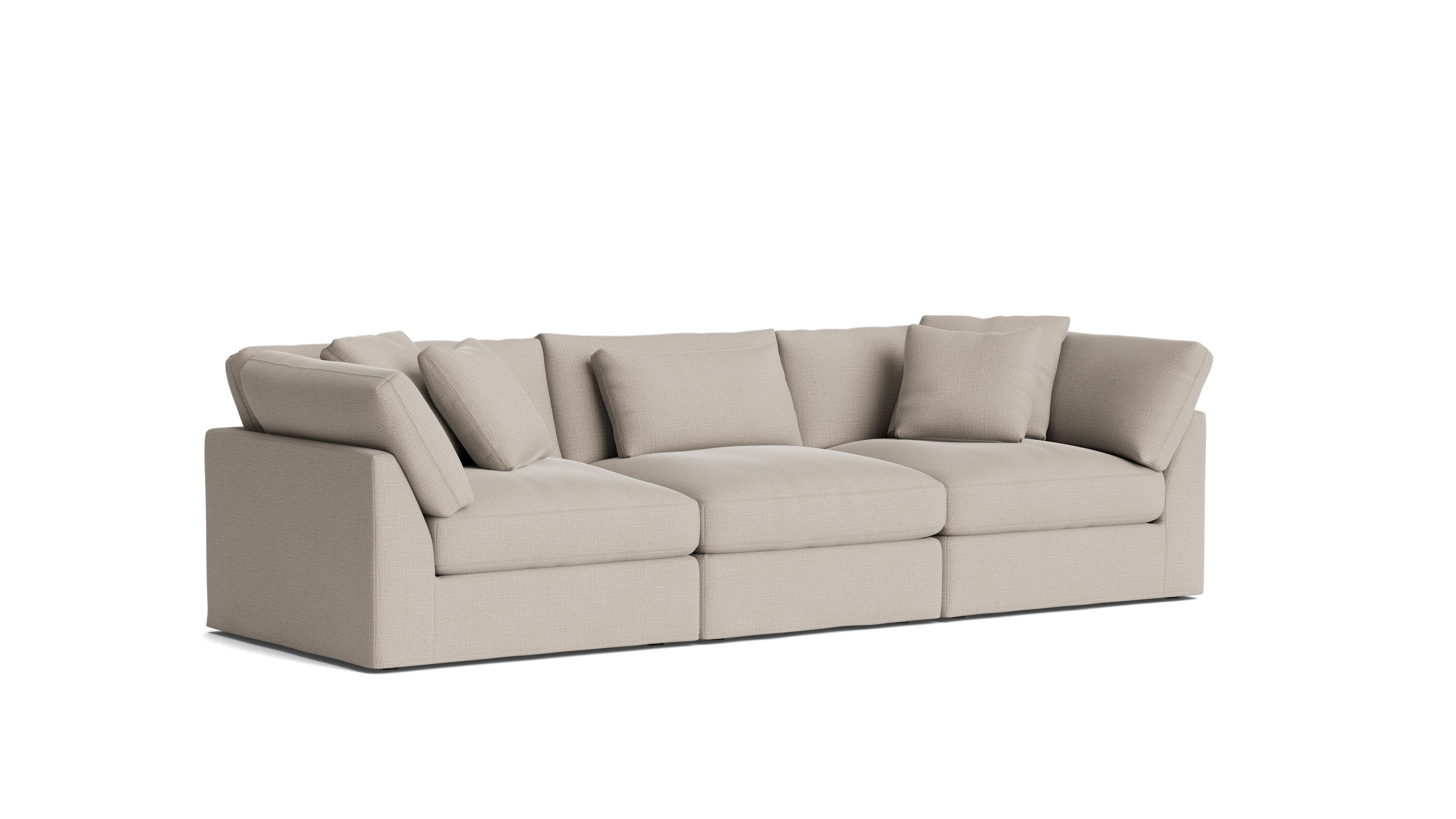 Get Together™ 3-Piece Modular Sofa, Large, Light Pebble