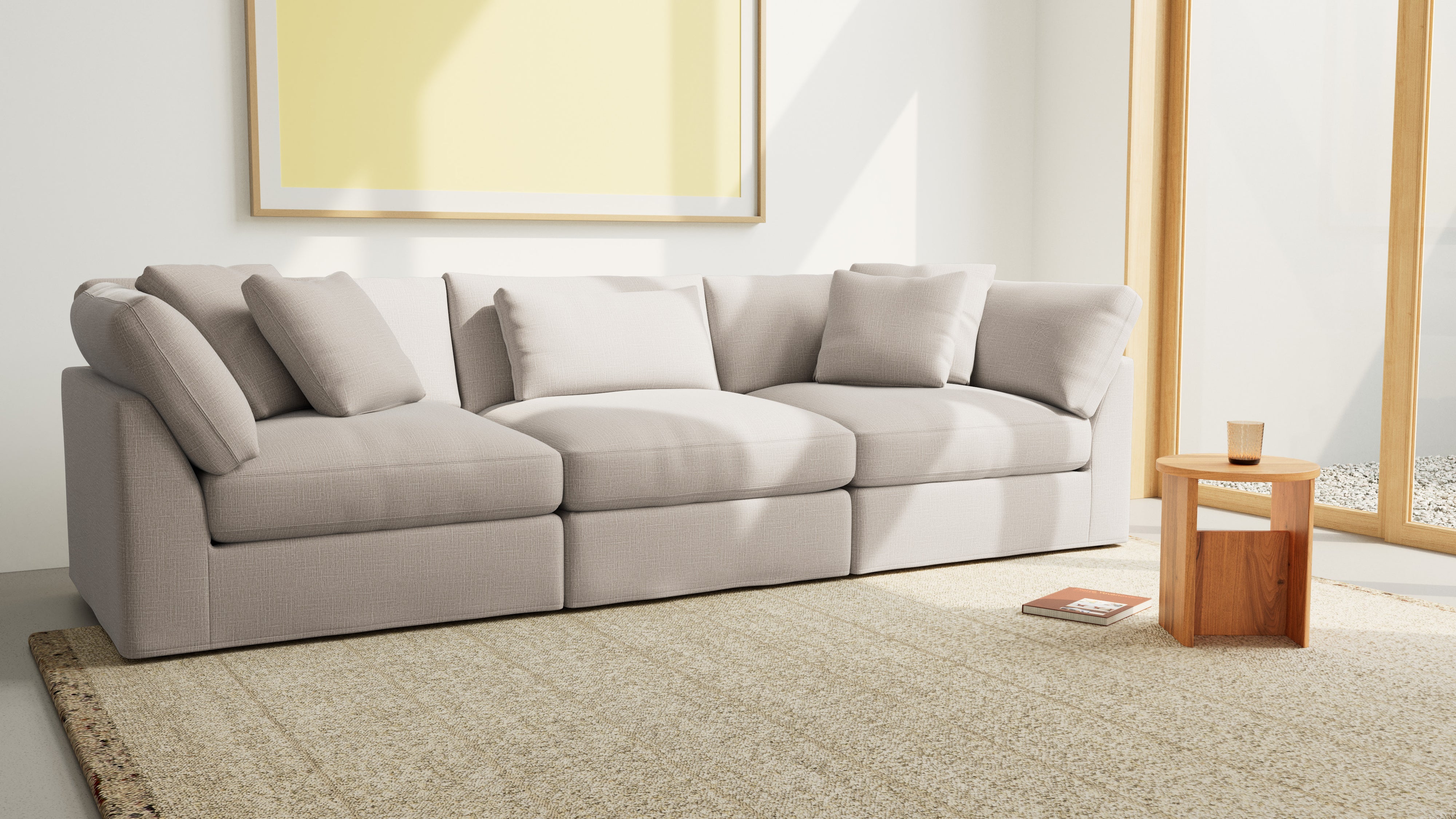 Get Together™ 3-Piece Modular Sofa, Large, Light Pebble