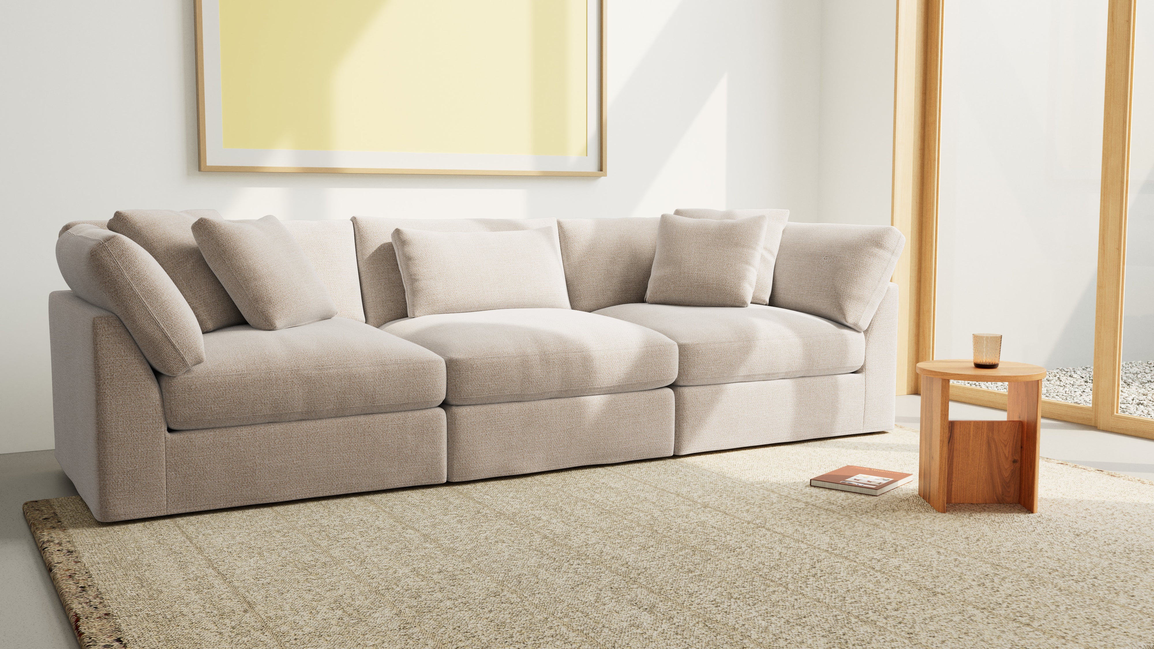 Get Together™ 3 - Piece Modular Sofa, Large, Champagne - Sundays Company CanadaSEC-YJ-030-041