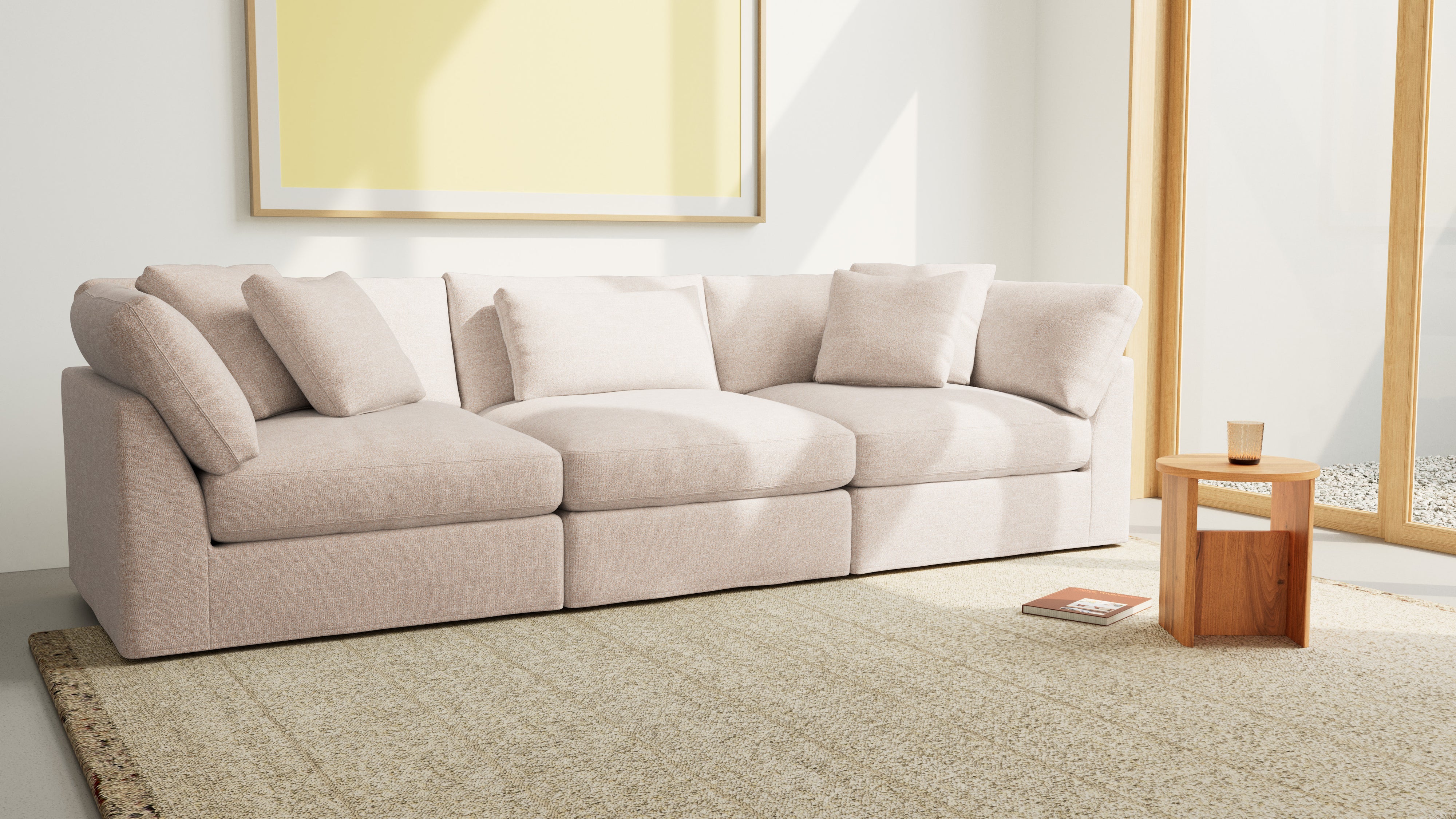Get Together™ 3 - Piece Modular Sofa, Large, Sunbeam - Sundays Company CanadaSEC-YJ-030-141