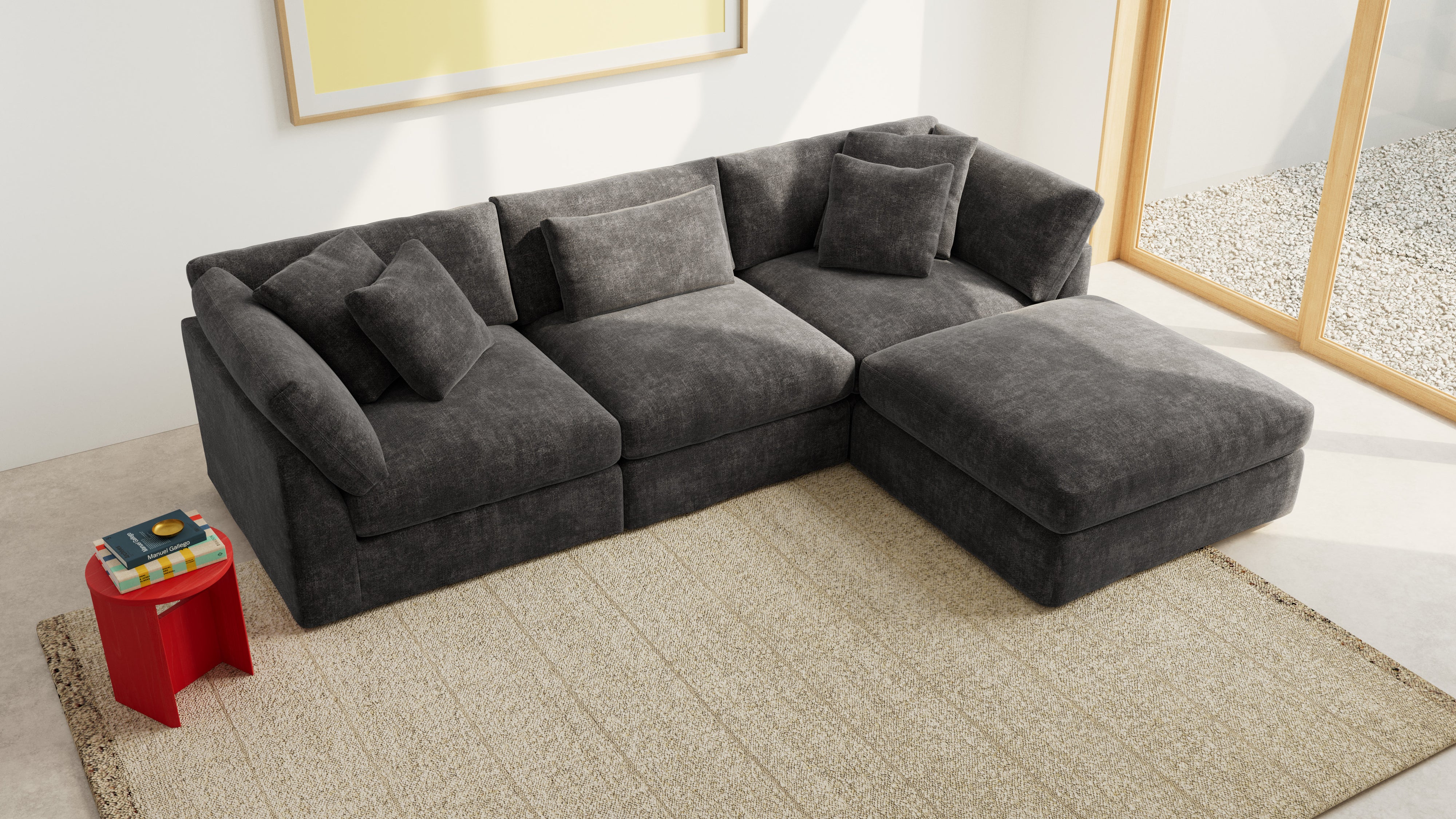 Get Together™ 4 - Piece Modular Sectional, Large, Truffle - Sundays Company CanadaSEC-YJ-032-003