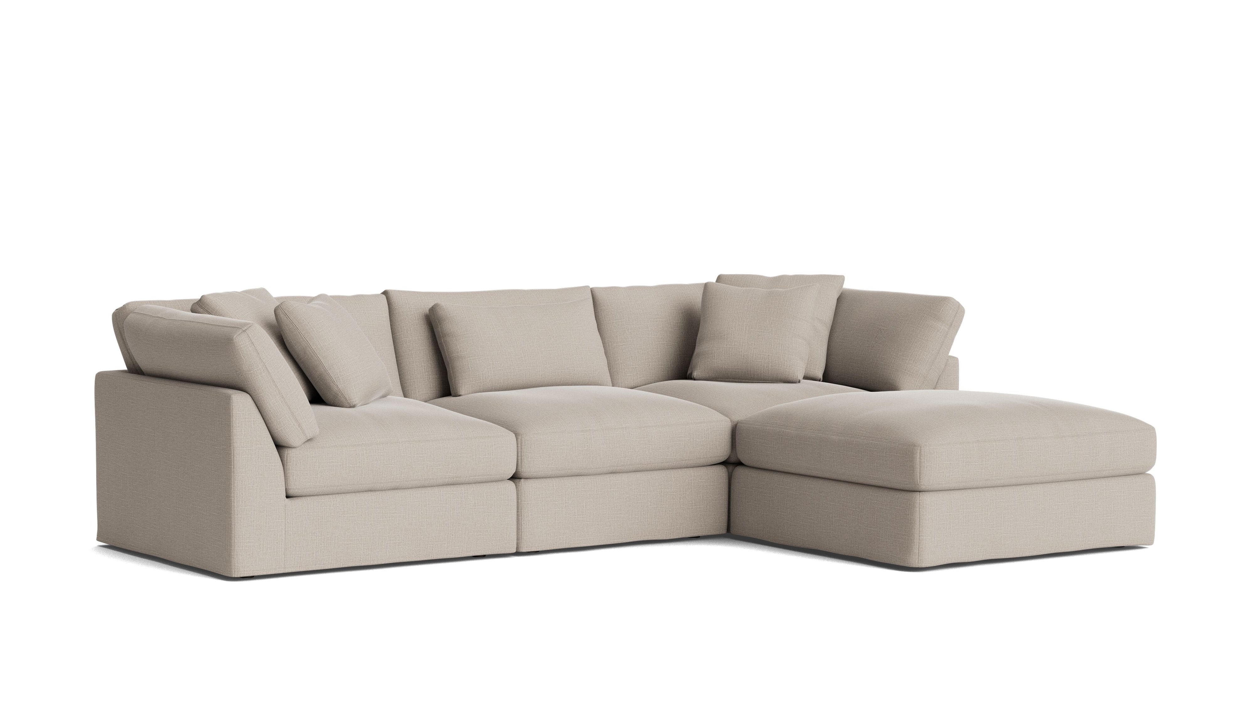 Get Together™ 4-Piece Modular Sectional, Large, Light Pebble