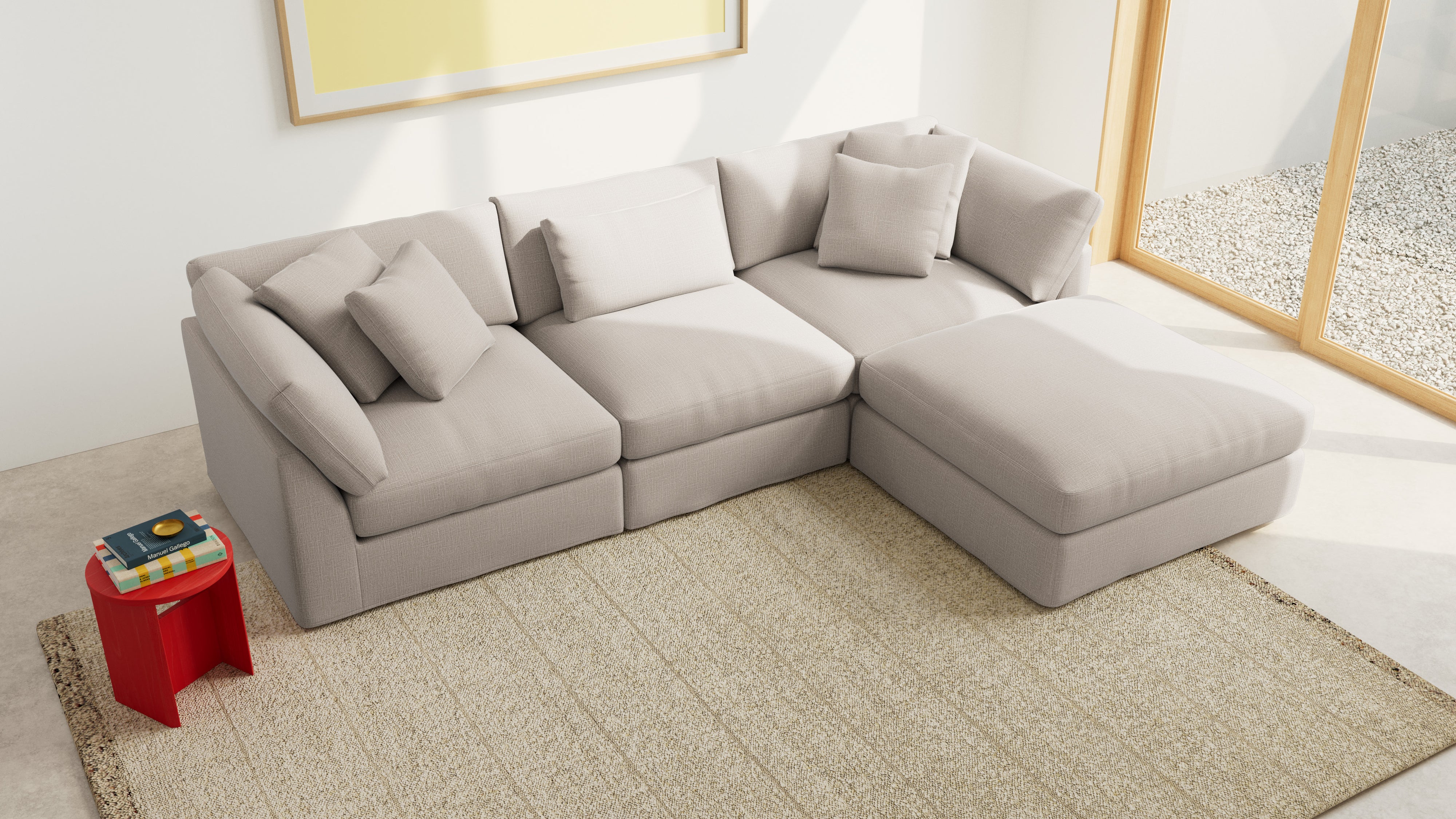 Get Together™ 4-Piece Modular Sectional, Large, Light Pebble