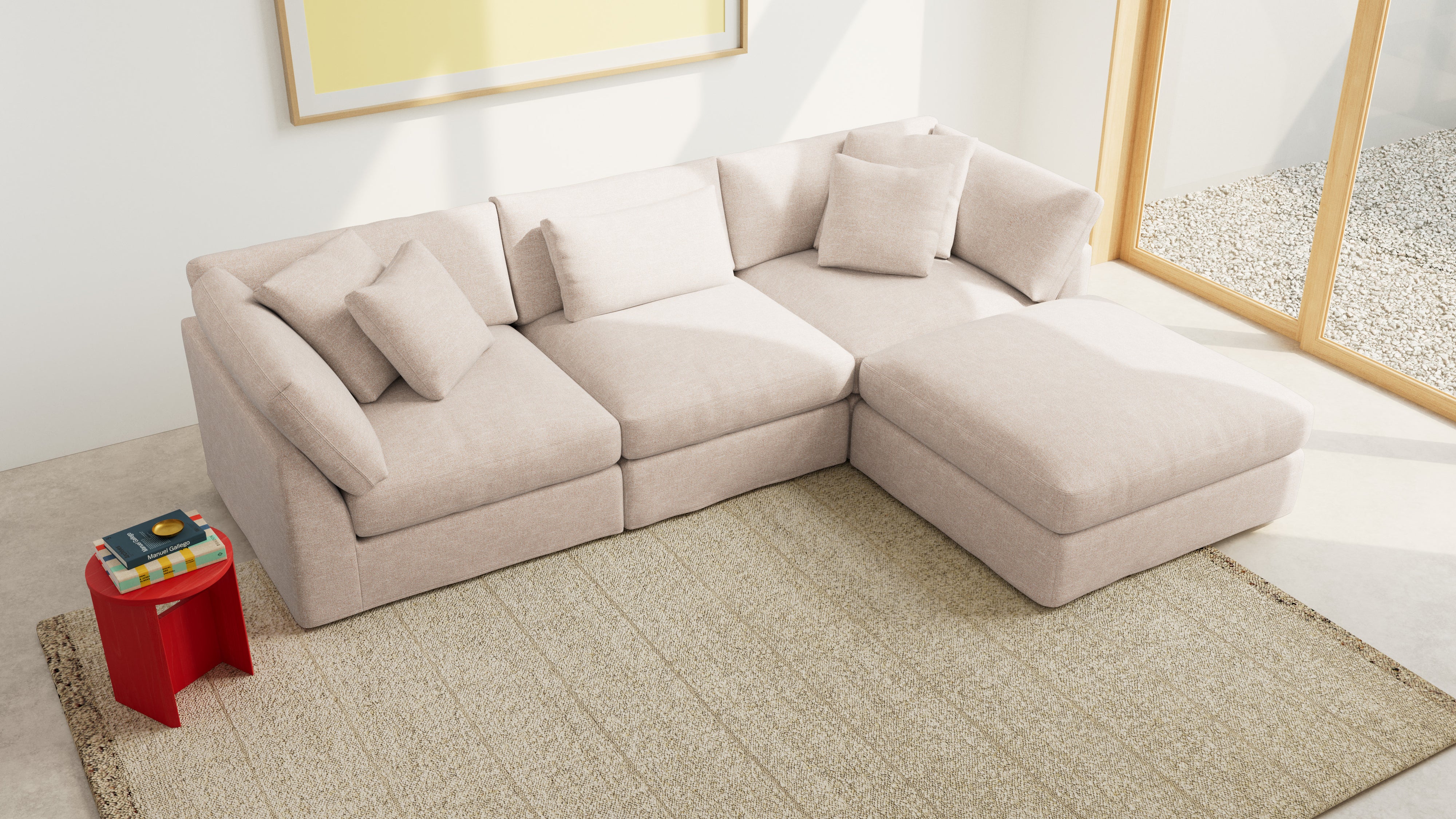 Get Together™ 4 - Piece Modular Sectional, Large, Sunbeam - Sundays Company CanadaSEC-YJ-032-141