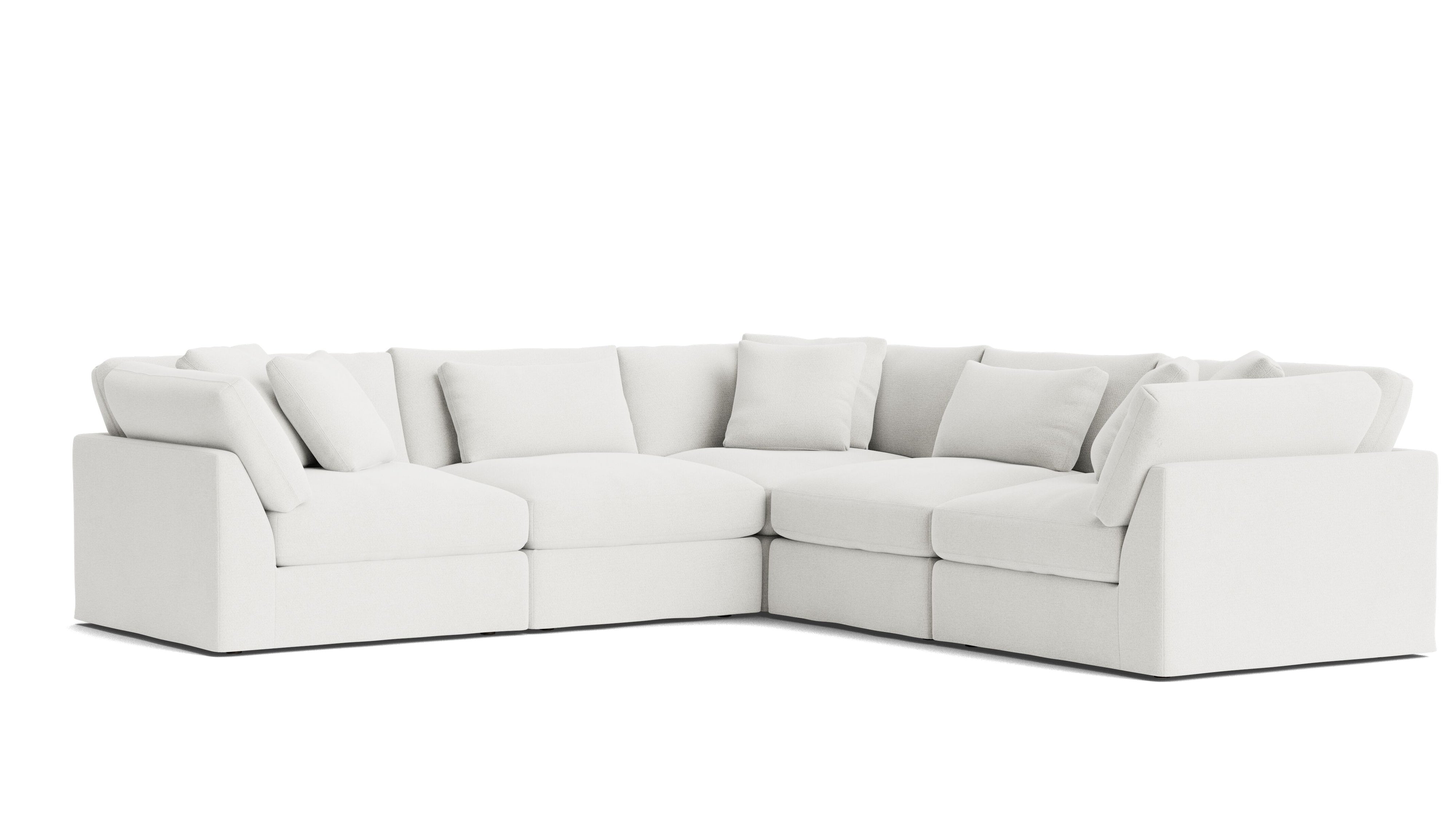 Get Together™ 5-Piece Modular Sectional Closed, Large, Sea Salt