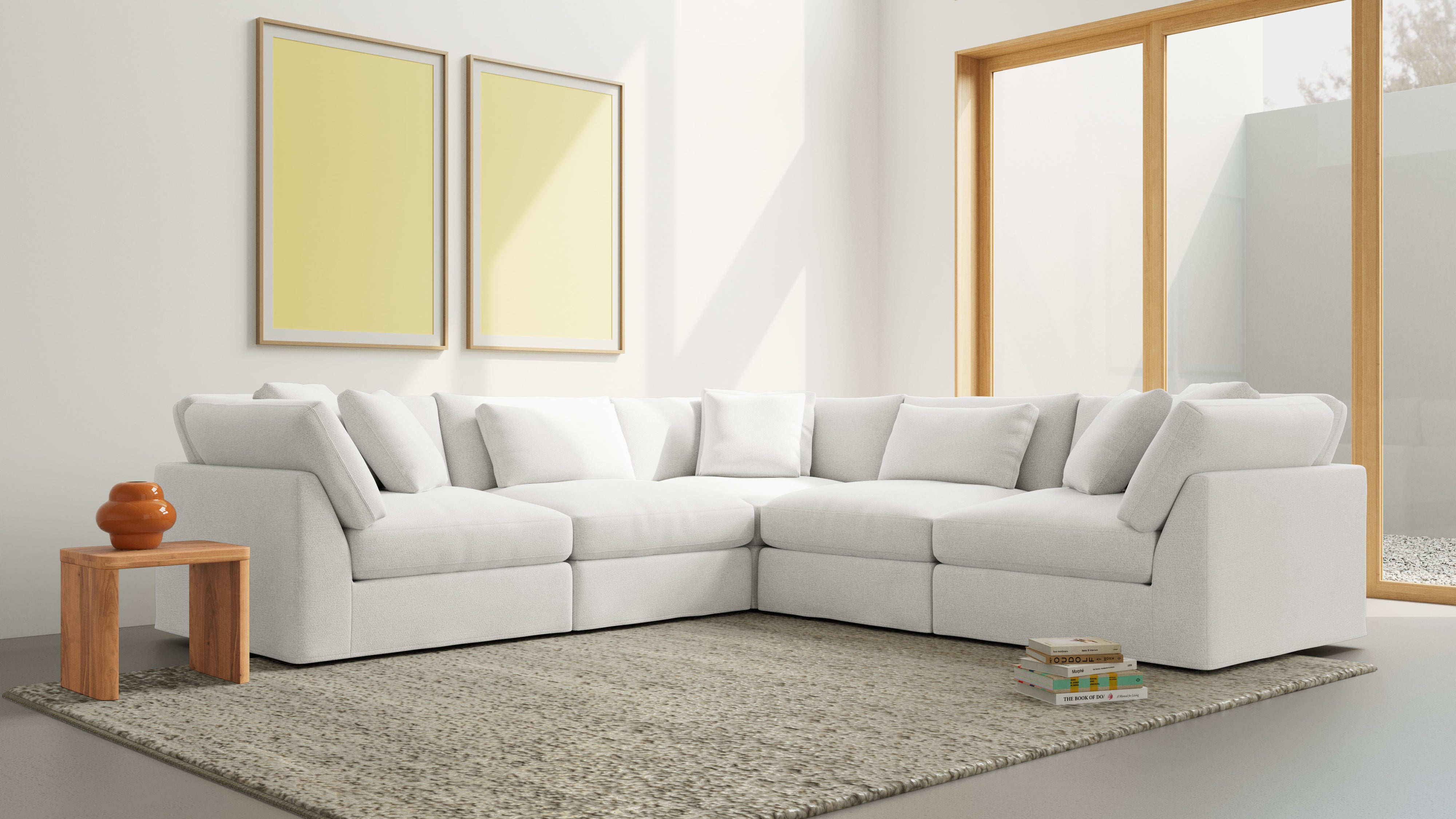 Get Together™ 5 - Piece Modular Sectional Closed, Large, Sea Salt - Sundays Company CanadaSEC-YJ-033-002