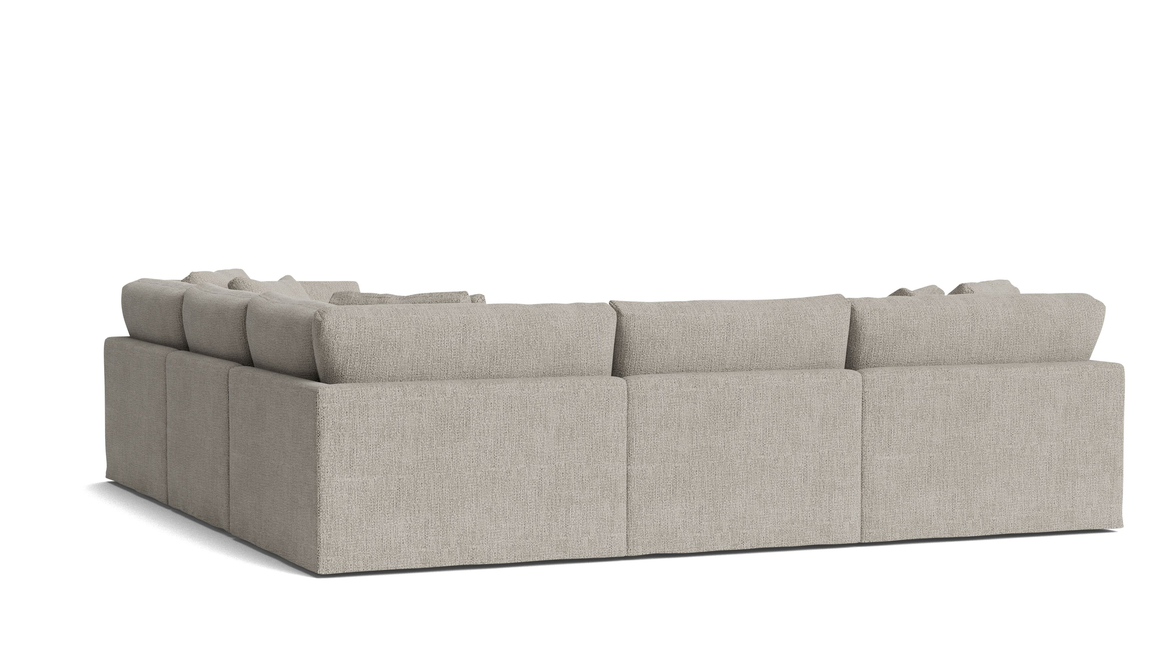 Get Together™ 5-Piece Modular Sectional Closed, Large, Oatmeal