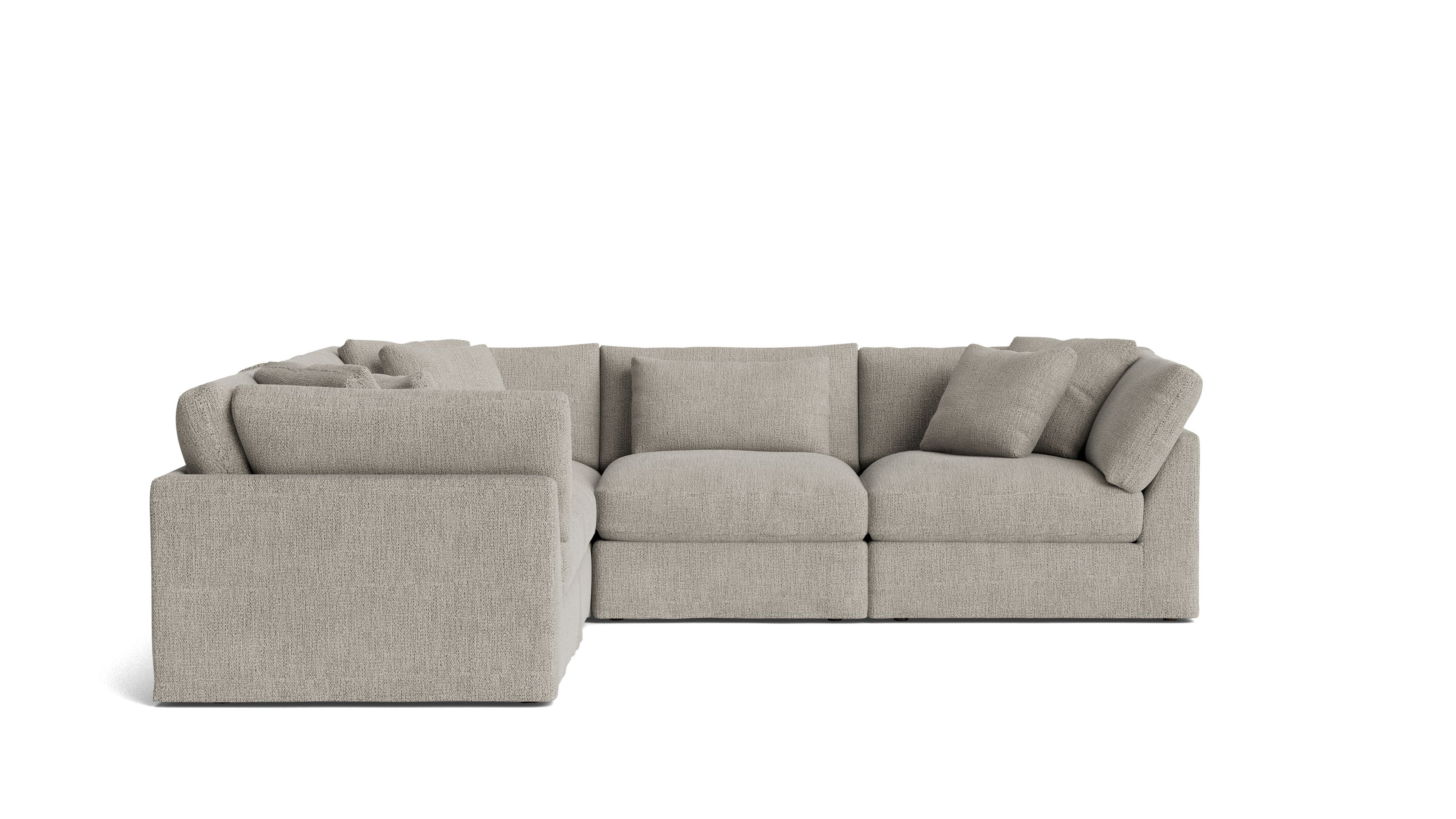 Get Together™ 5-Piece Modular Sectional Closed, Large, Oatmeal