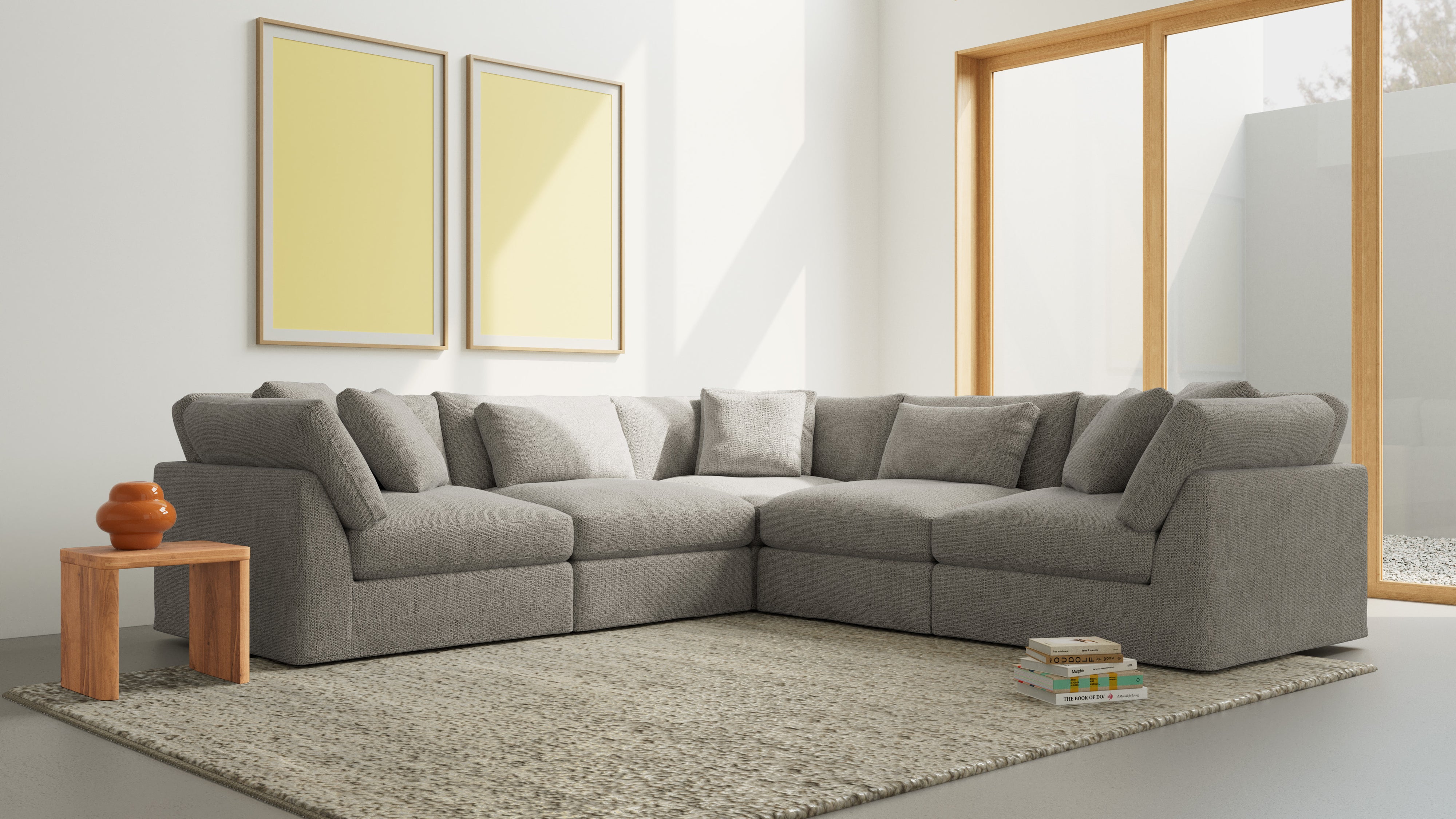 Get Together™ 5 - Piece Modular Sectional Closed, Large, Oatmeal - Sundays Company CanadaSEC-YJ-033-007