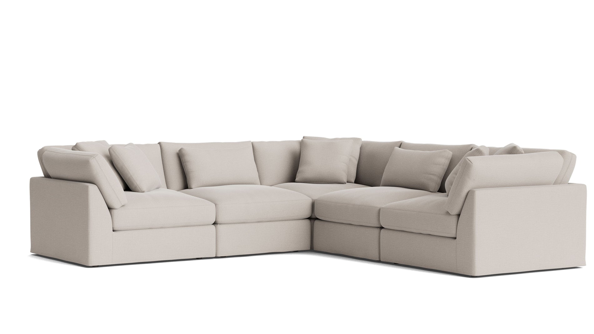 Get Together™ 5-Piece Modular Sectional Closed, Large, Clay_image