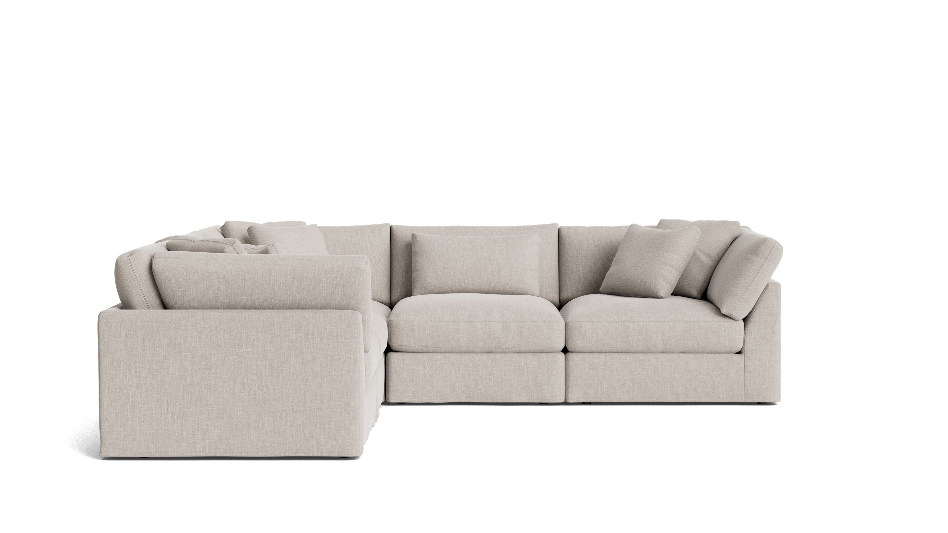 Get Together™ 5-Piece Modular Sectional Closed, Large, Clay