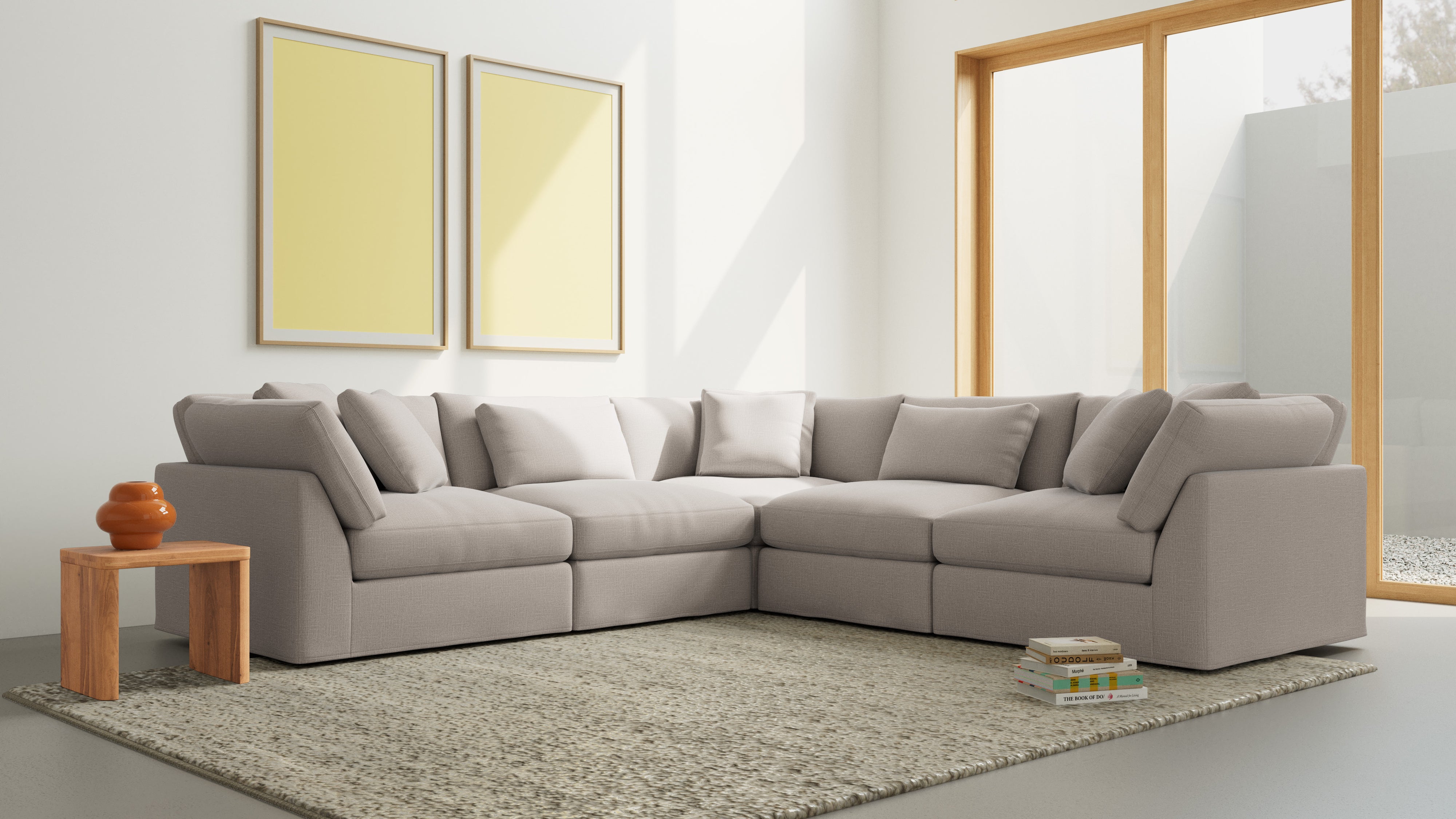 Get Together™ 5 - Piece Modular Sectional Closed, Large, Clay - Sundays Company CanadaSEC-YJ-033-015
