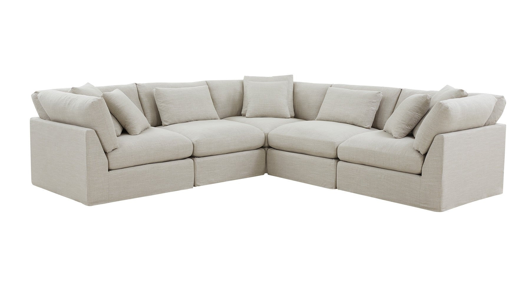 Get Together™ 5-Piece Modular Sectional Closed, Large, Light Pebble - Image 11