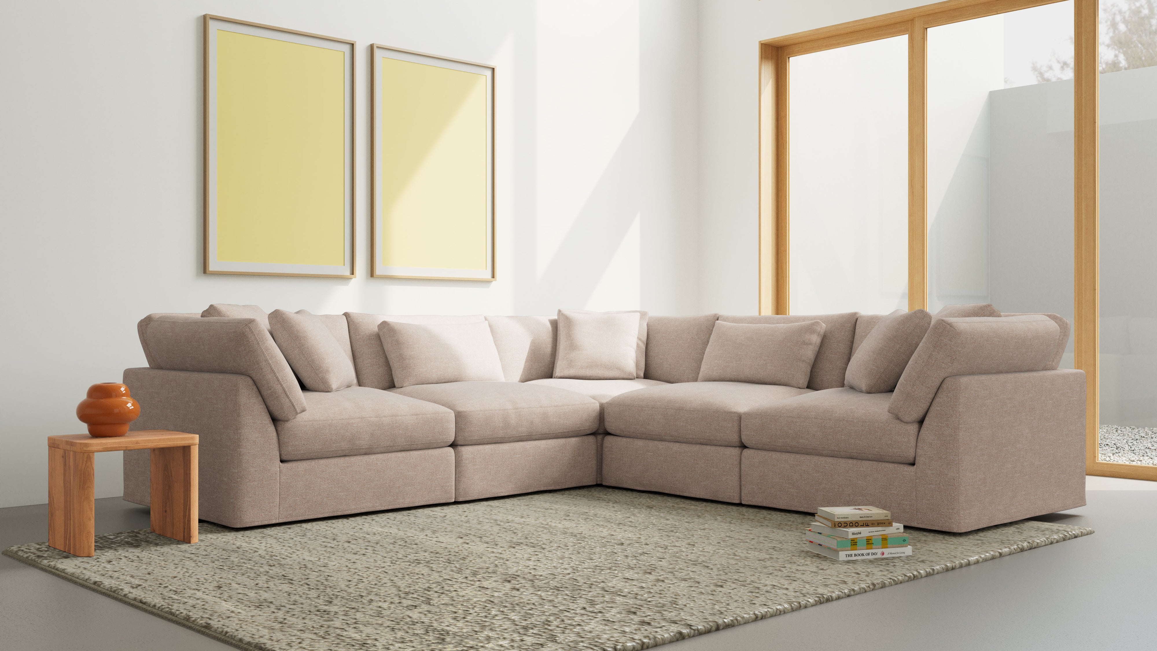 Get Together™ 5 - Piece Modular Sectional Closed, Large, Sunbeam - Sundays Company CanadaSEC-YJ-033-141
