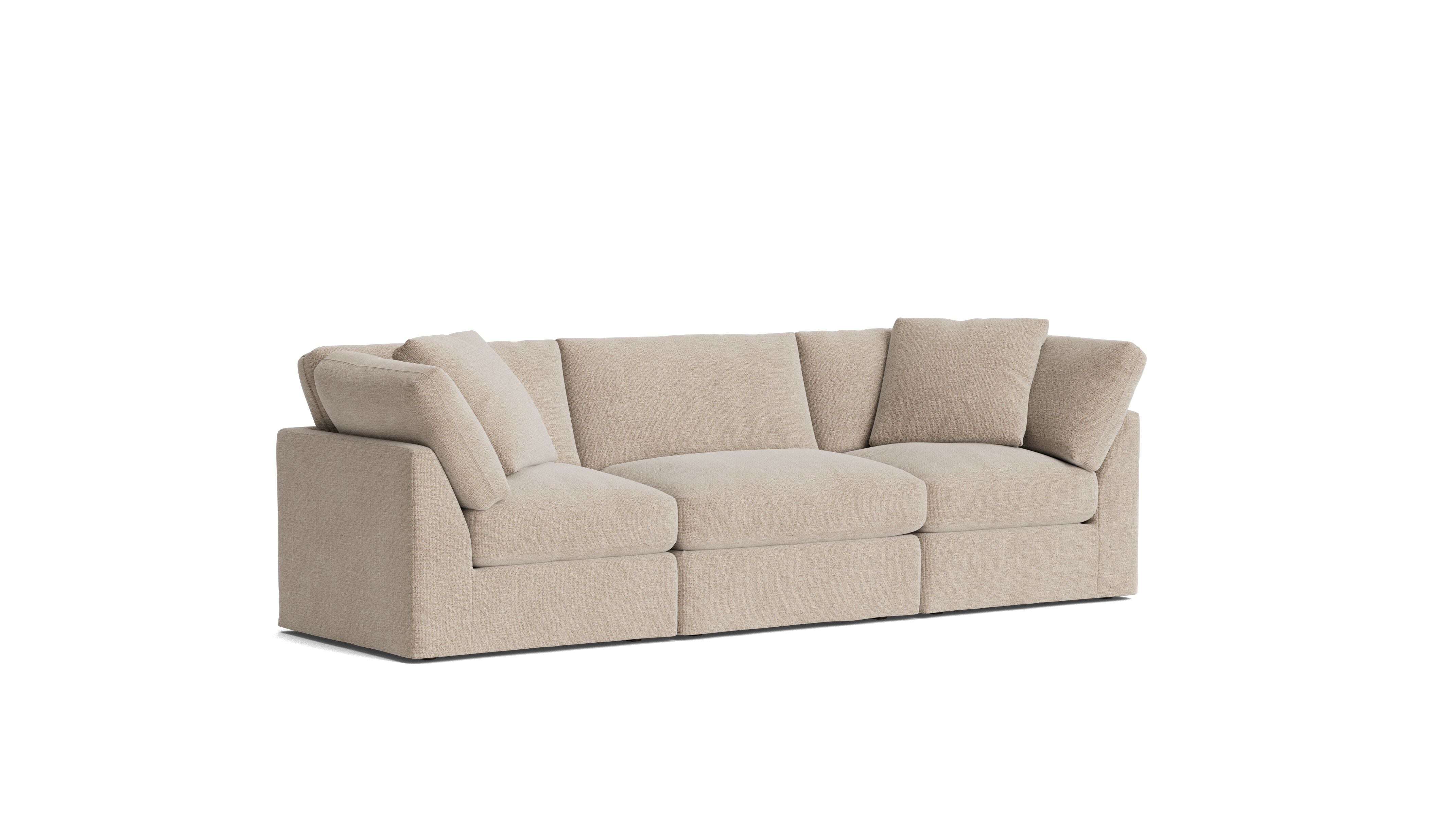 GMEH246A○GETAMA / ゲタマ September Sofa Mod Get Together™ 3-Piece Modular Sofa, Standard, Champagne - Sundays