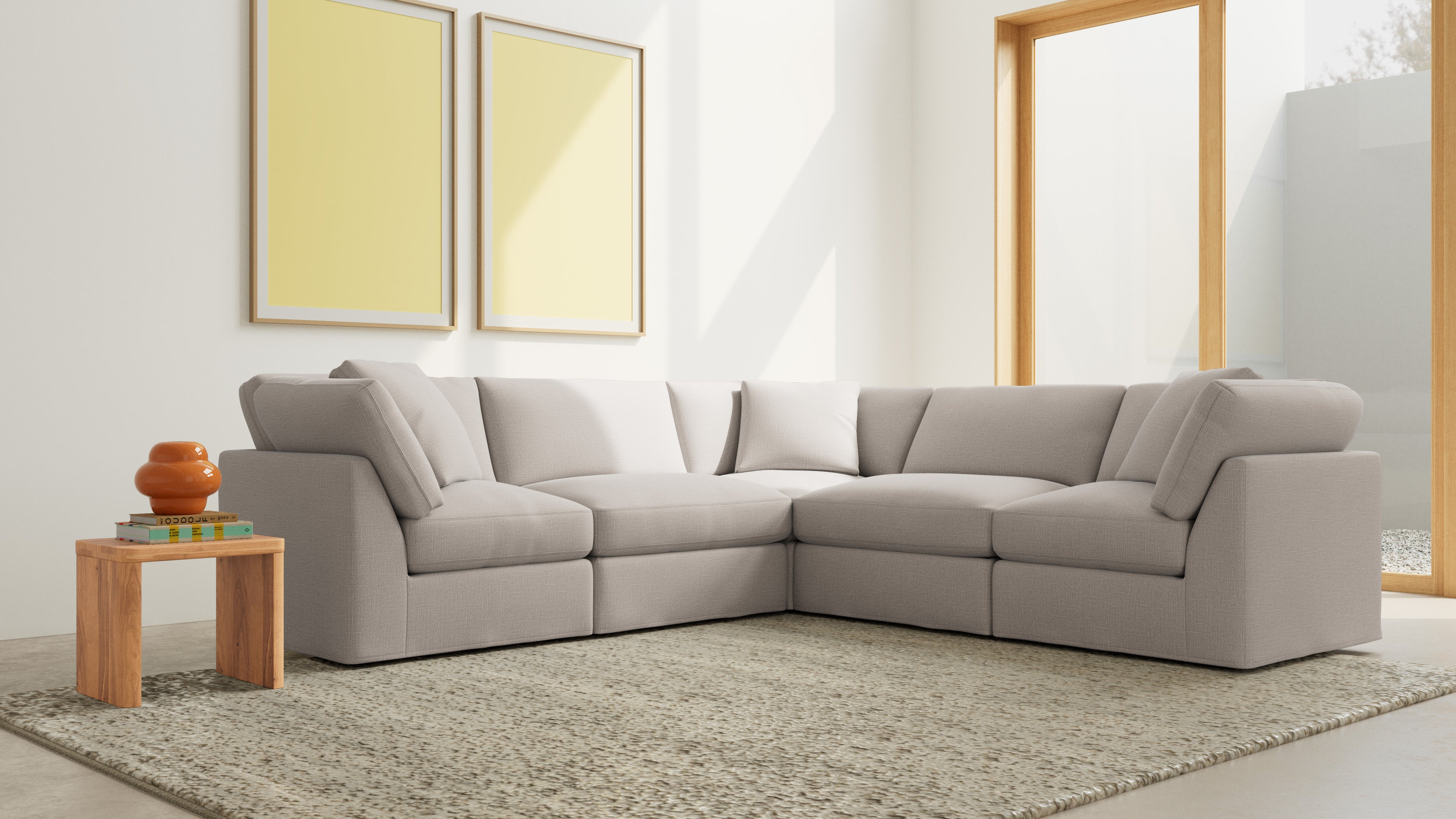 Get Together™ 5-Piece Modular Sectional Closed, Standard, Clay