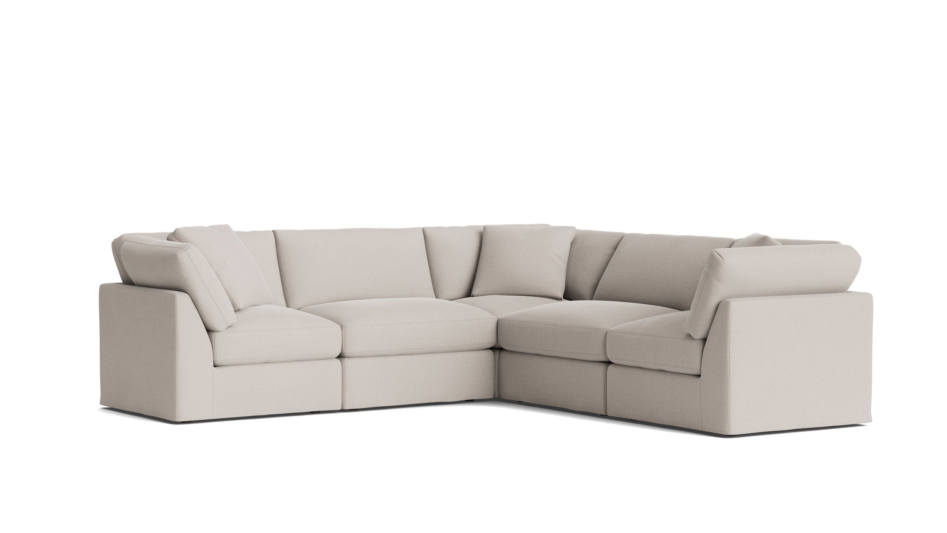 Get Together™ 5-Piece Modular Sectional Closed, Standard, Clay_image
