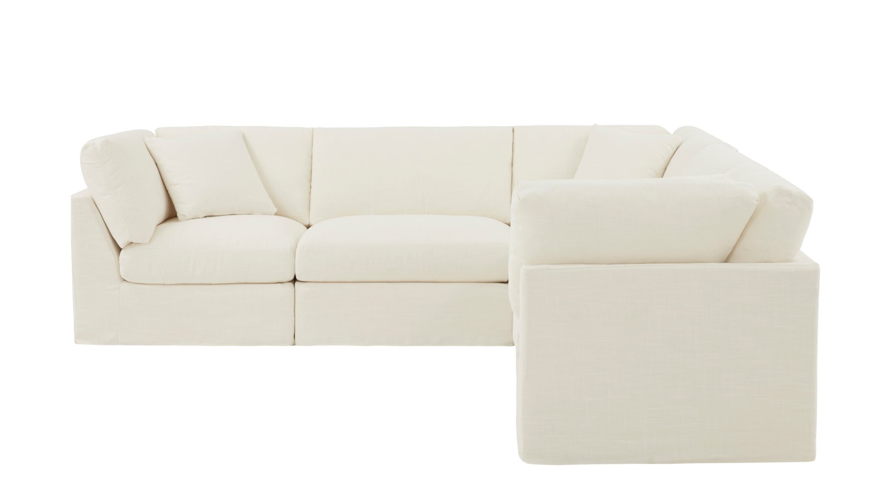 Get Together™ 5-Piece Modular Sectional Closed, Standard, Cream Linen - Image 11