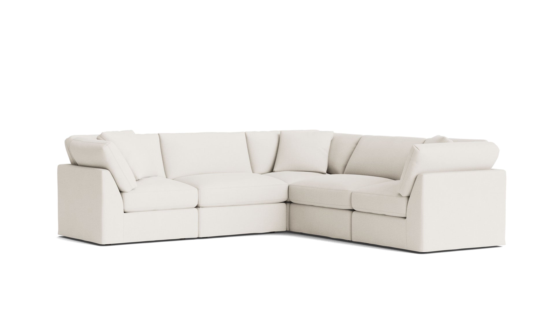 Get Together™ 5-Piece Modular Sectional Closed, Standard, Cream Linen_image