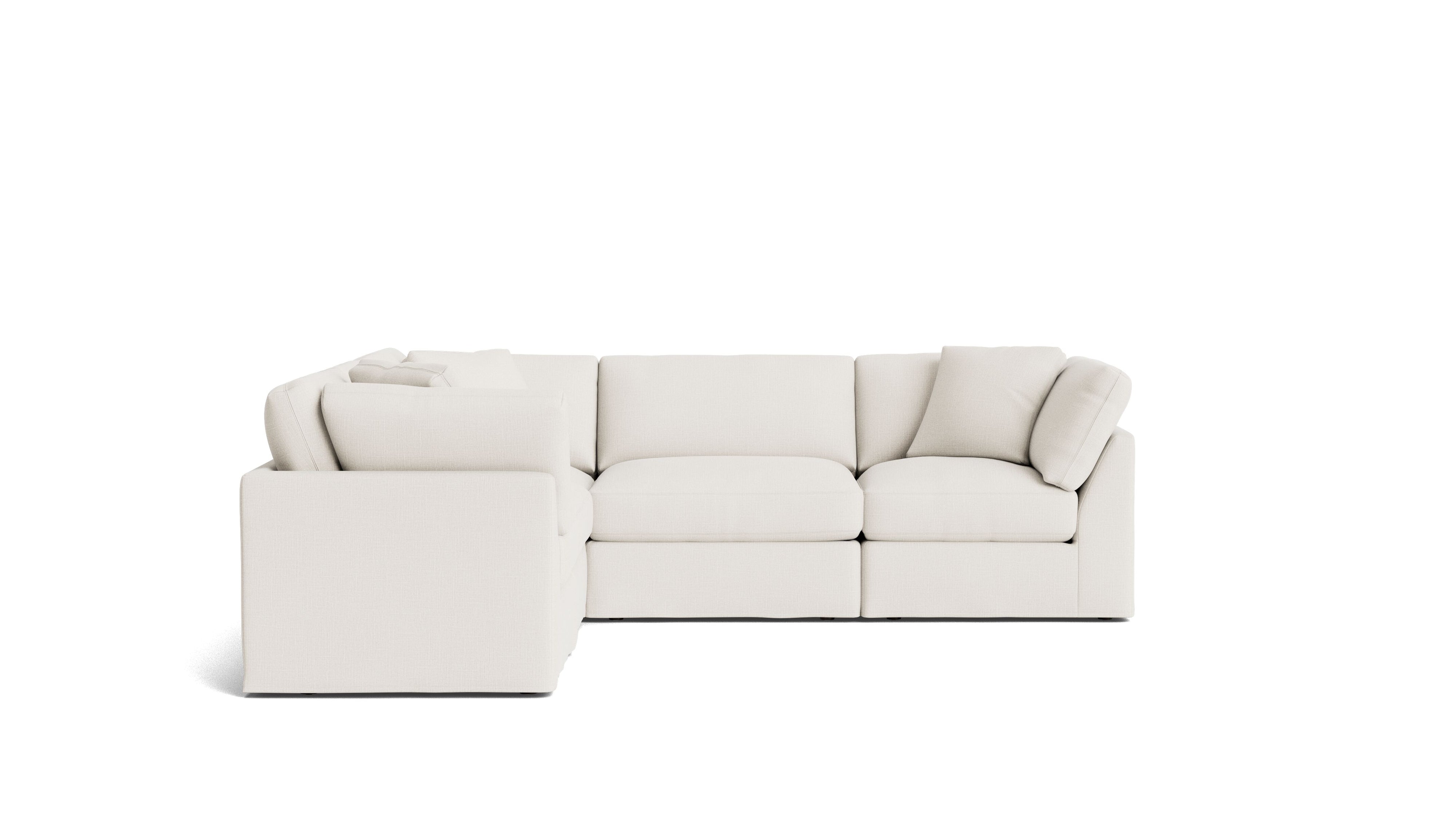 Get Together™ 5-Piece Modular Sectional Closed, Standard, Cream Linen