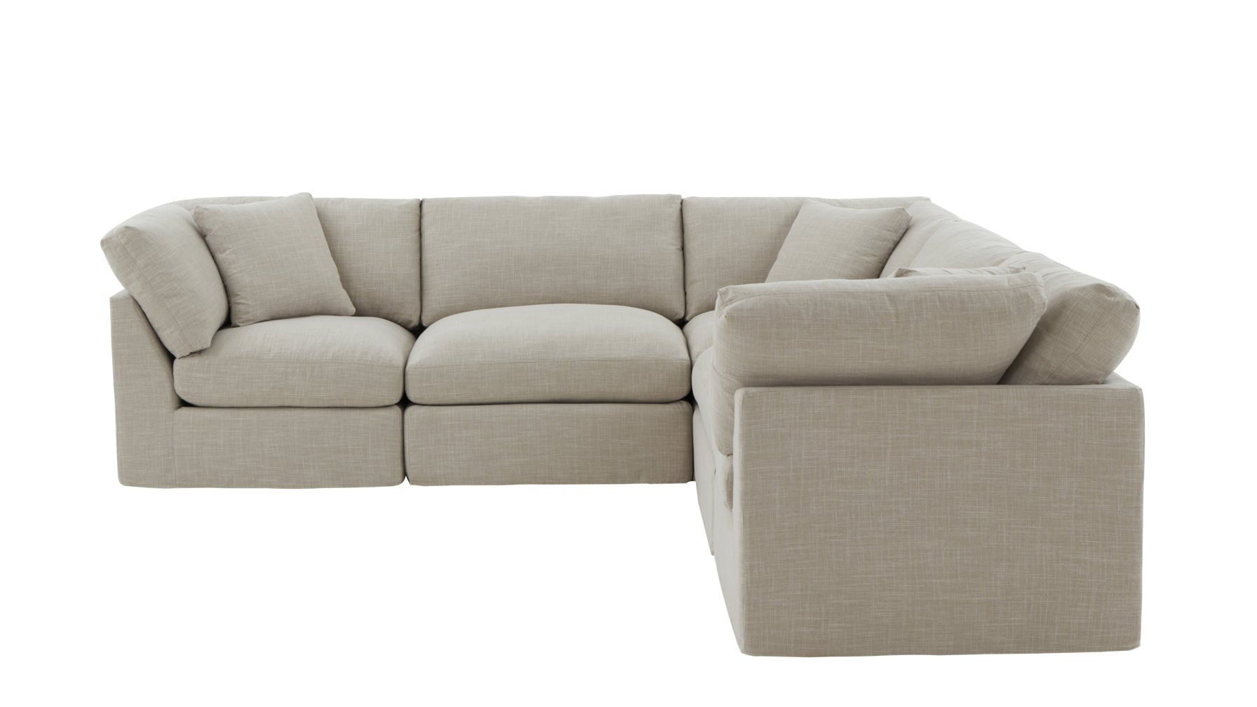 Get Together™ 5-Piece Modular Sectional Closed, Standard, Light Pebble - Image 9