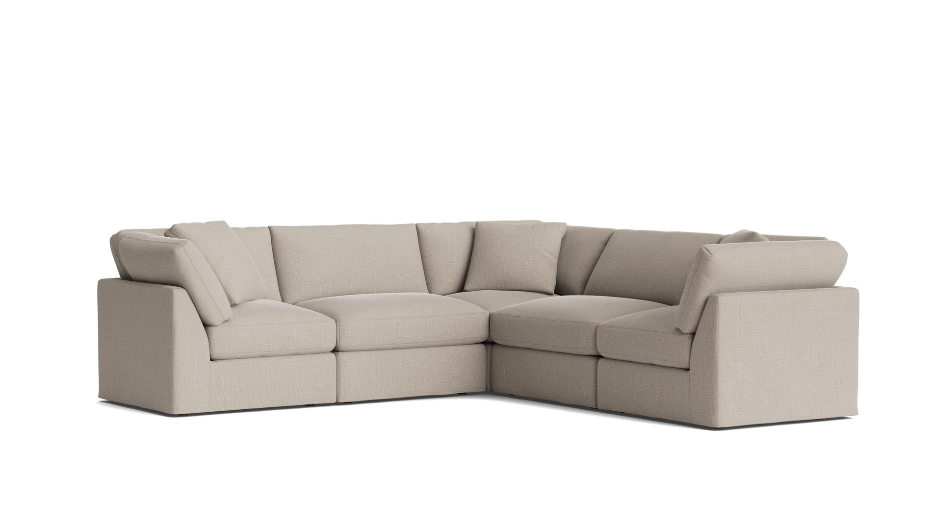 Get Together™ 5-Piece Modular Sectional Closed, Standard, Light Pebble_image