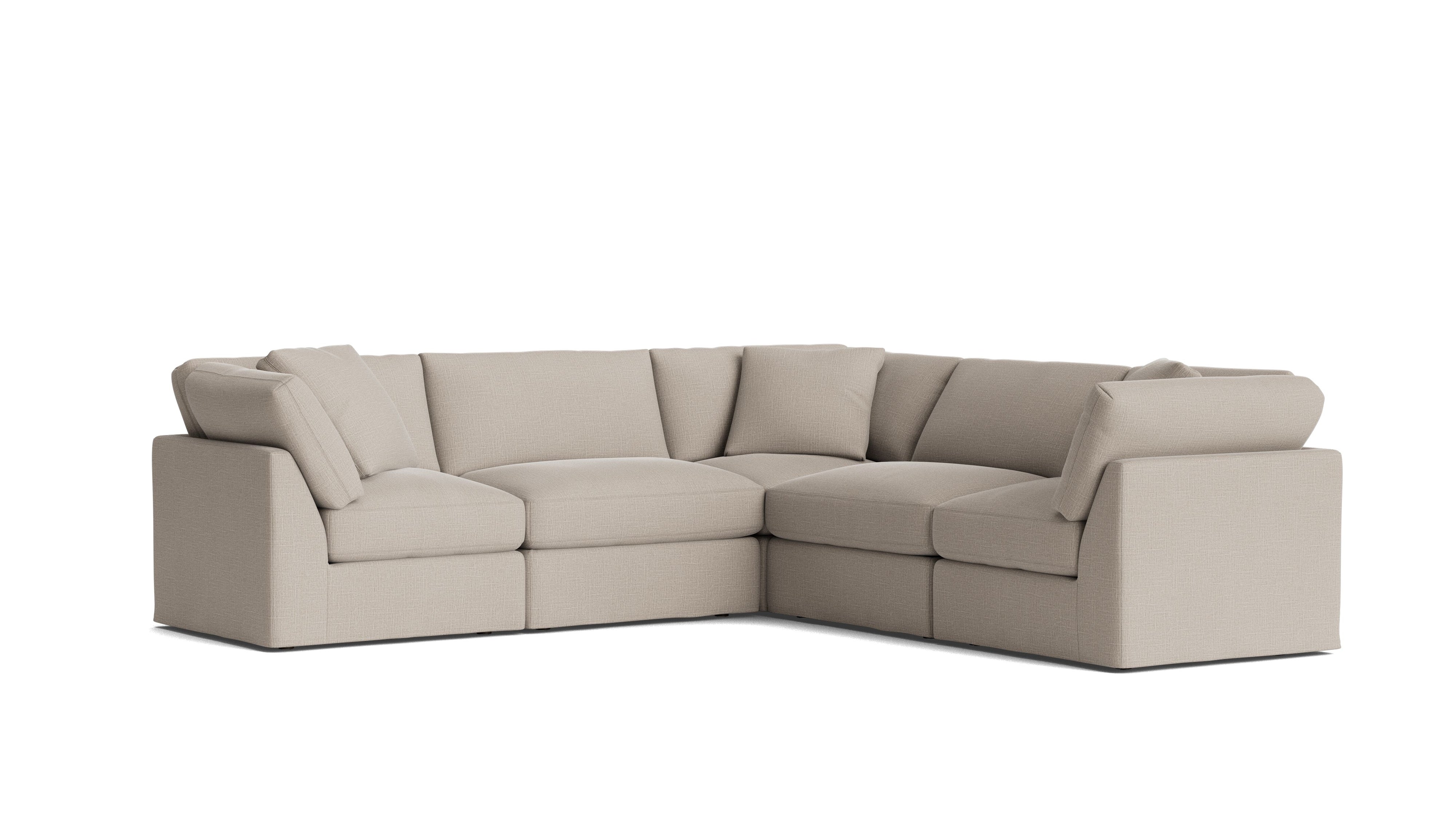 Get Together™ 5-Piece Modular Sectional Closed, Standard, Light Pebble