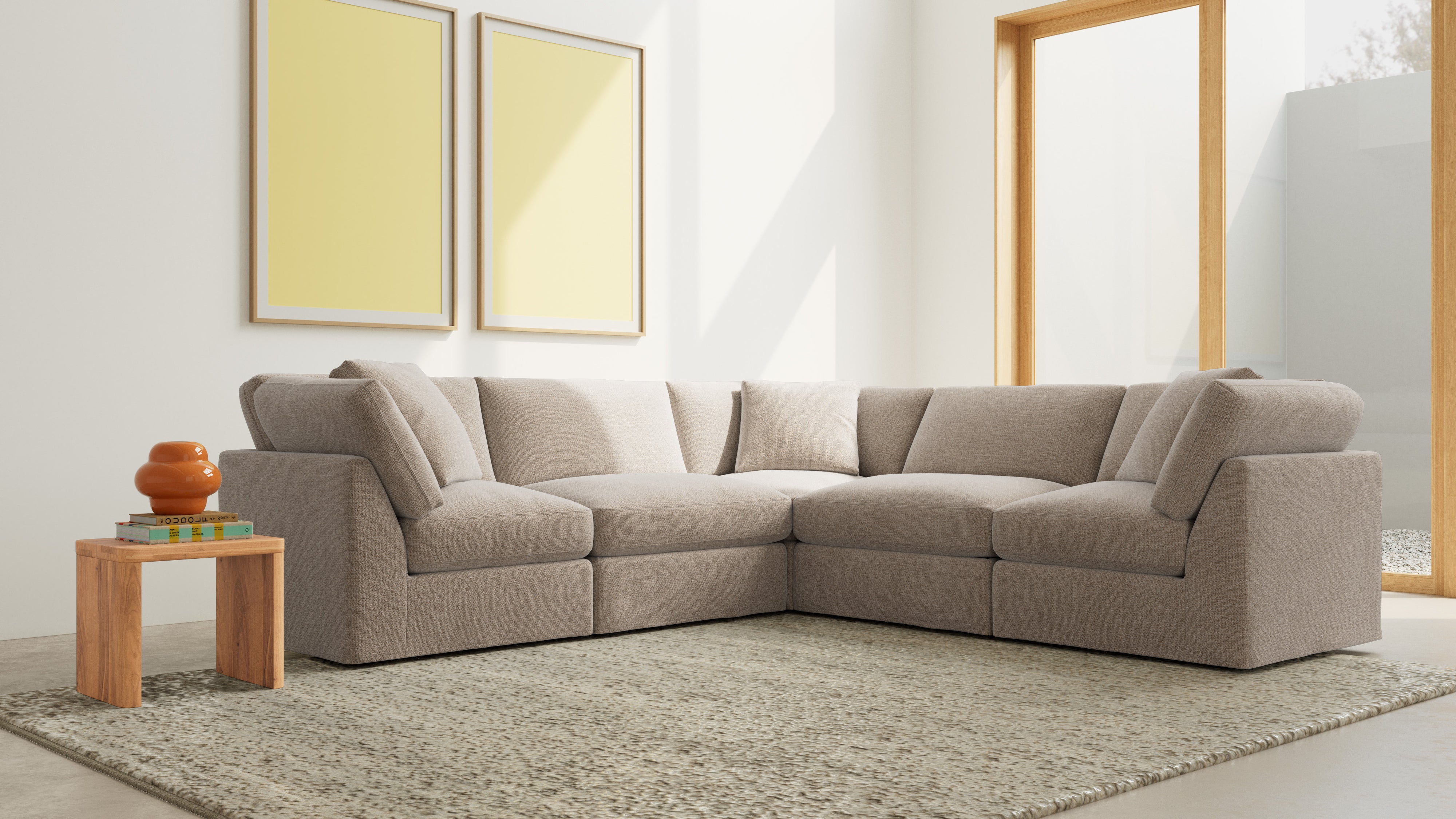 Get Together™ 5-Piece Modular Sectional Closed, Standard, Champagne