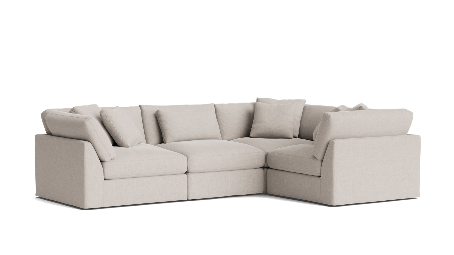 Get Together™ 4-Piece Modular Sectional Closed, Large, Clay_image