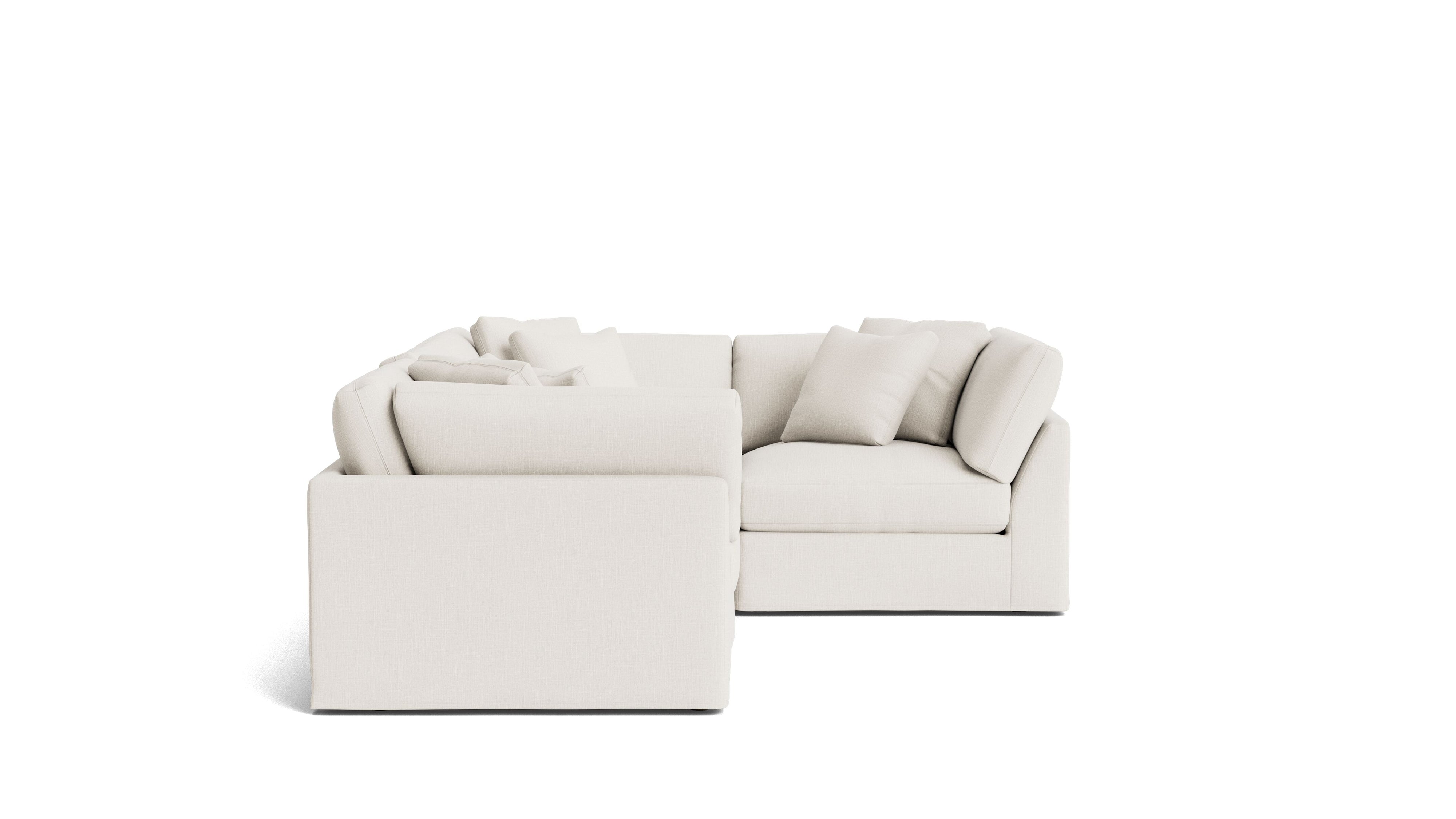 Get Together™ 4-Piece Modular Sectional Closed, Large, Cream Linen